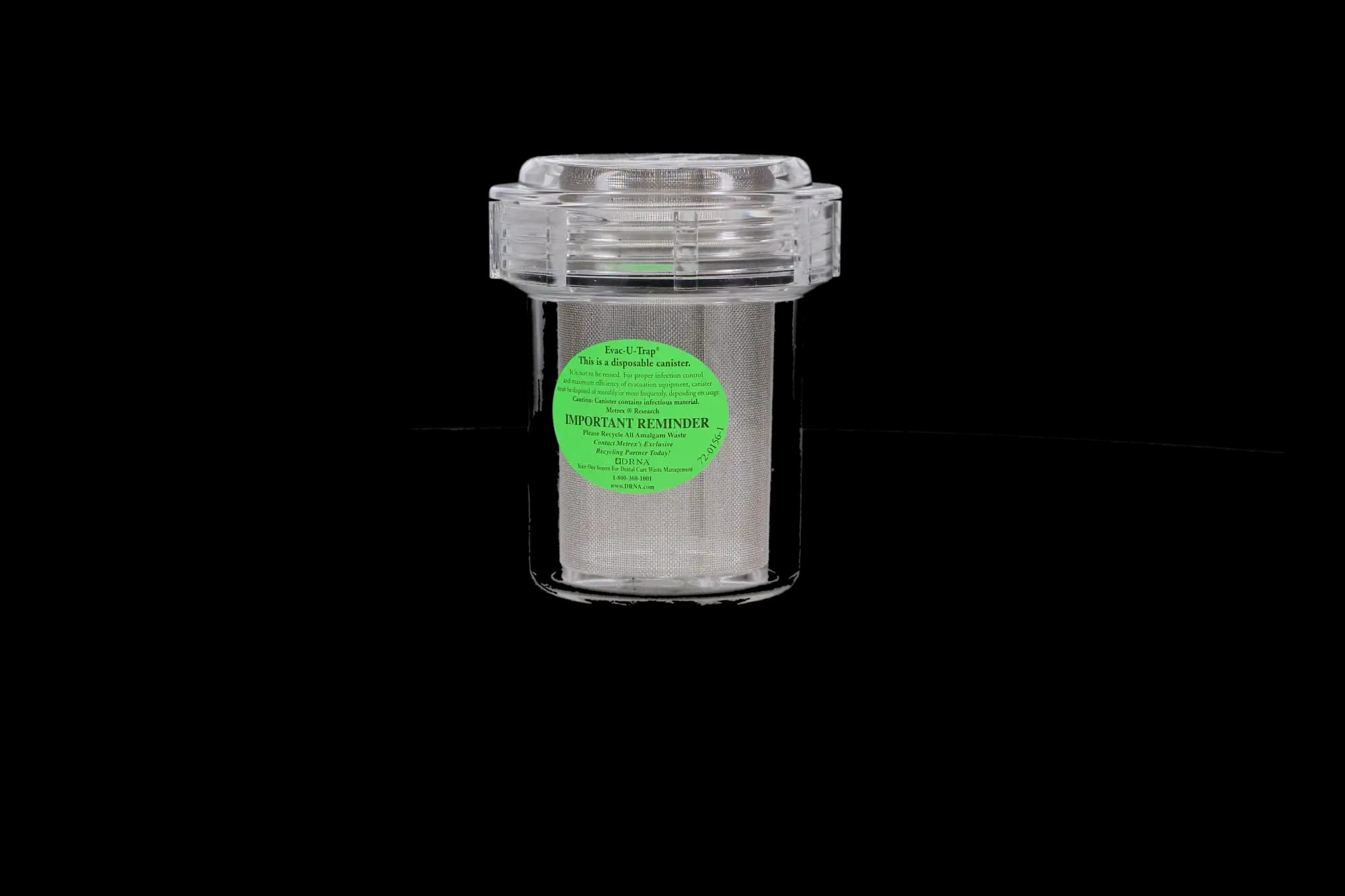 Evac-u-Trap Disposable Central Vacuum Evacuation Trap, #2350-FS Fine Mesh, Internal Thread, 3-1/2" x 4-3/8", 8/Box thumbnail 12
