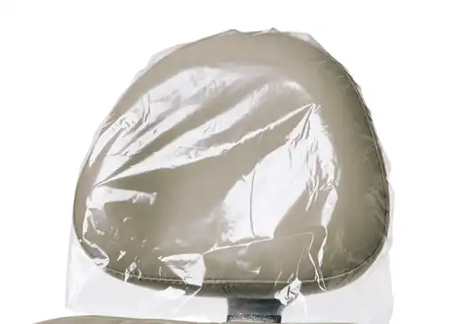 Pinnacle Plastic Headrest Covers, 14" x 9.5", Clear, 250/Pk, 3514 - Plastic Headrest Covers, 14" x 9.5", Clear, 250/Pk, 3514 - Image 1