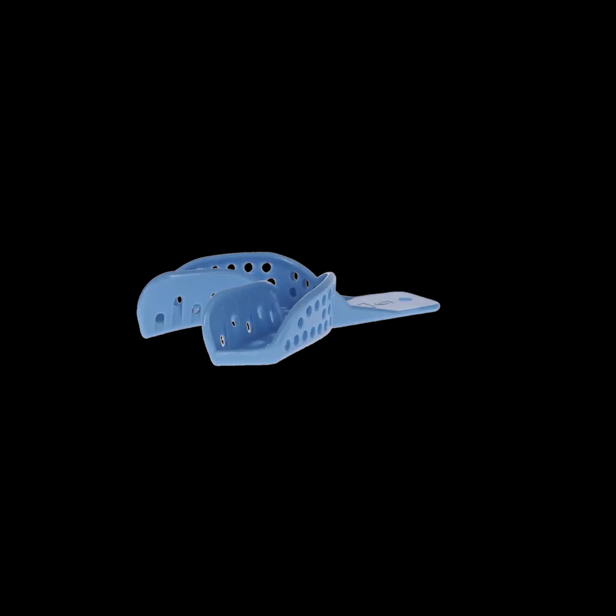Excellent II Disposable Impression Trays, #6 Small Lower Arch, Perforated Baby Blue Plastic, 12/Pk, IT2-SL thumbnail 2