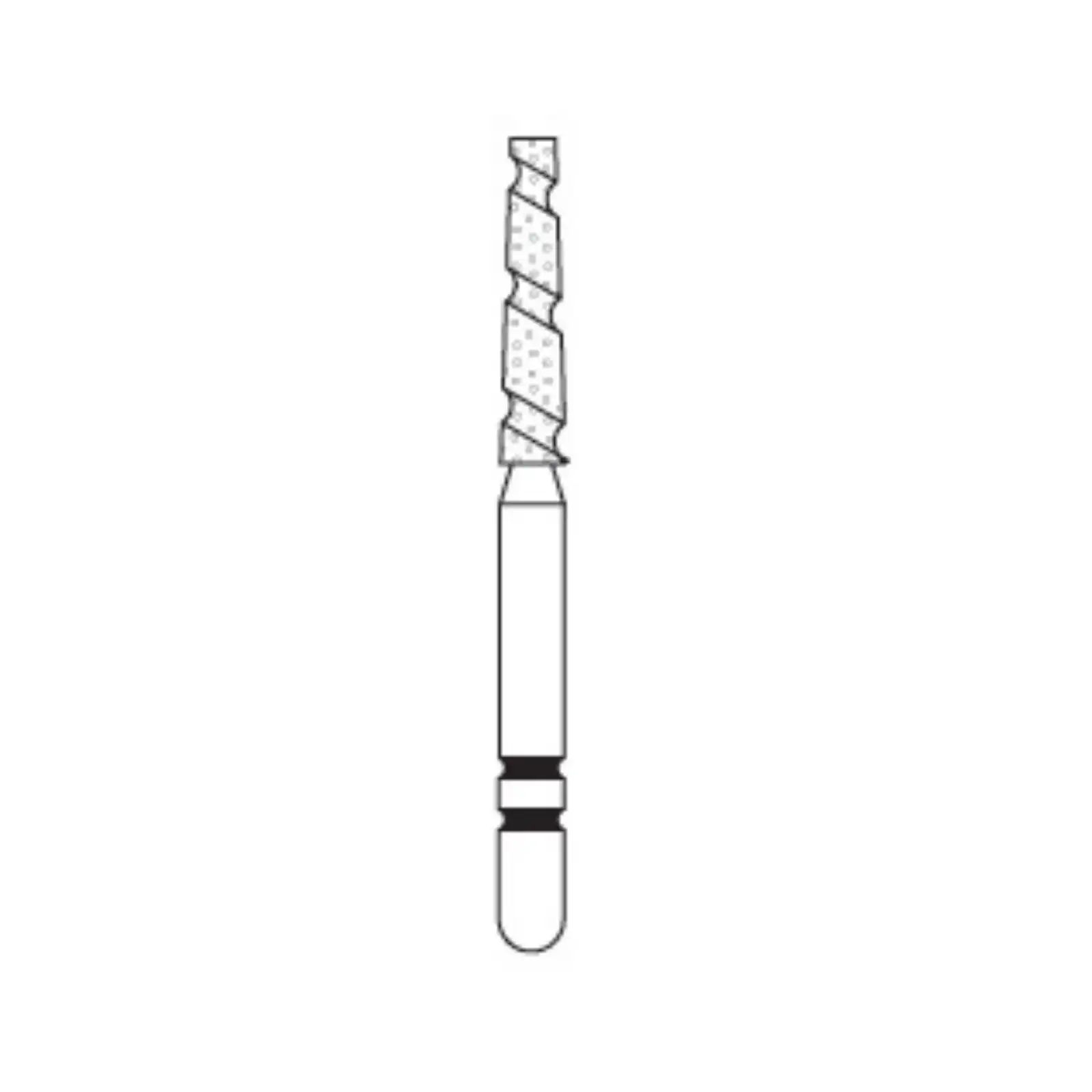 Two Striper TS2000 Spiral Cut Diamond Bur, FG, Flat-End Taper, #2001.8, Coarse, Green, 1.6 mm Major/1.1 mm Minor, 8 mm, 5/Pk, 2000018 thumbnail 2