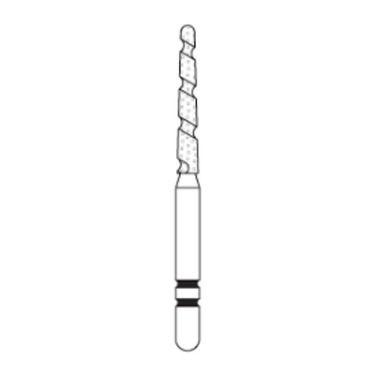 Two Striper TS2000 Diamond Bur FG, Round-End Taper, 2003.10, Coarse, Green, 1.4 mm Major/0.9 mm Minor, 5/Pk, 2000040 thumbnail 2