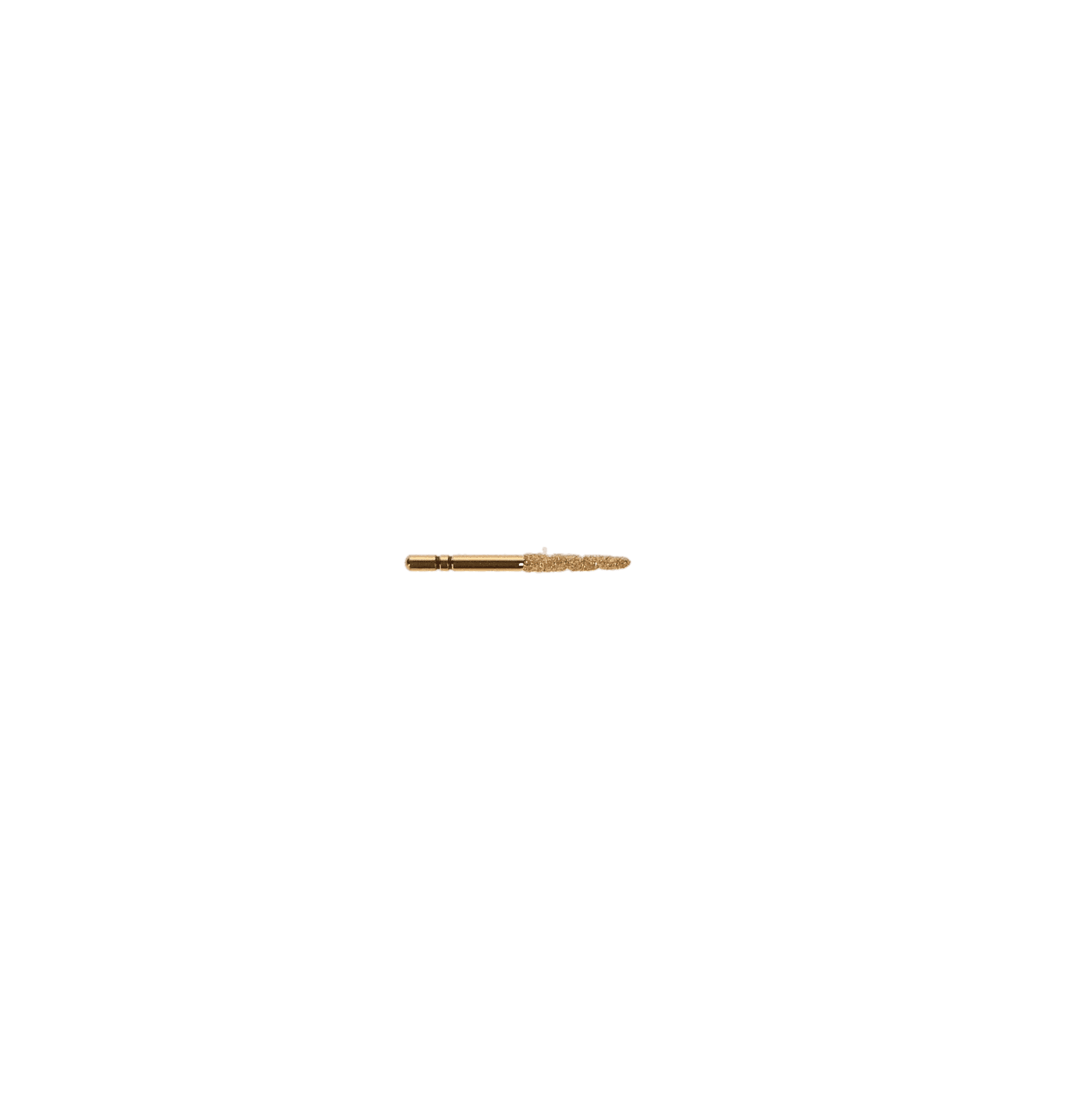 Two Striper TS2000 Gold-Plated Diamond Bur, FG, Curettage, Coarse, Green, 2008.10GC, 1.8 mm Major/1.3 mm Minor Diameter, 10 mm Length, 5/Pk, 2000090 thumbnail 2