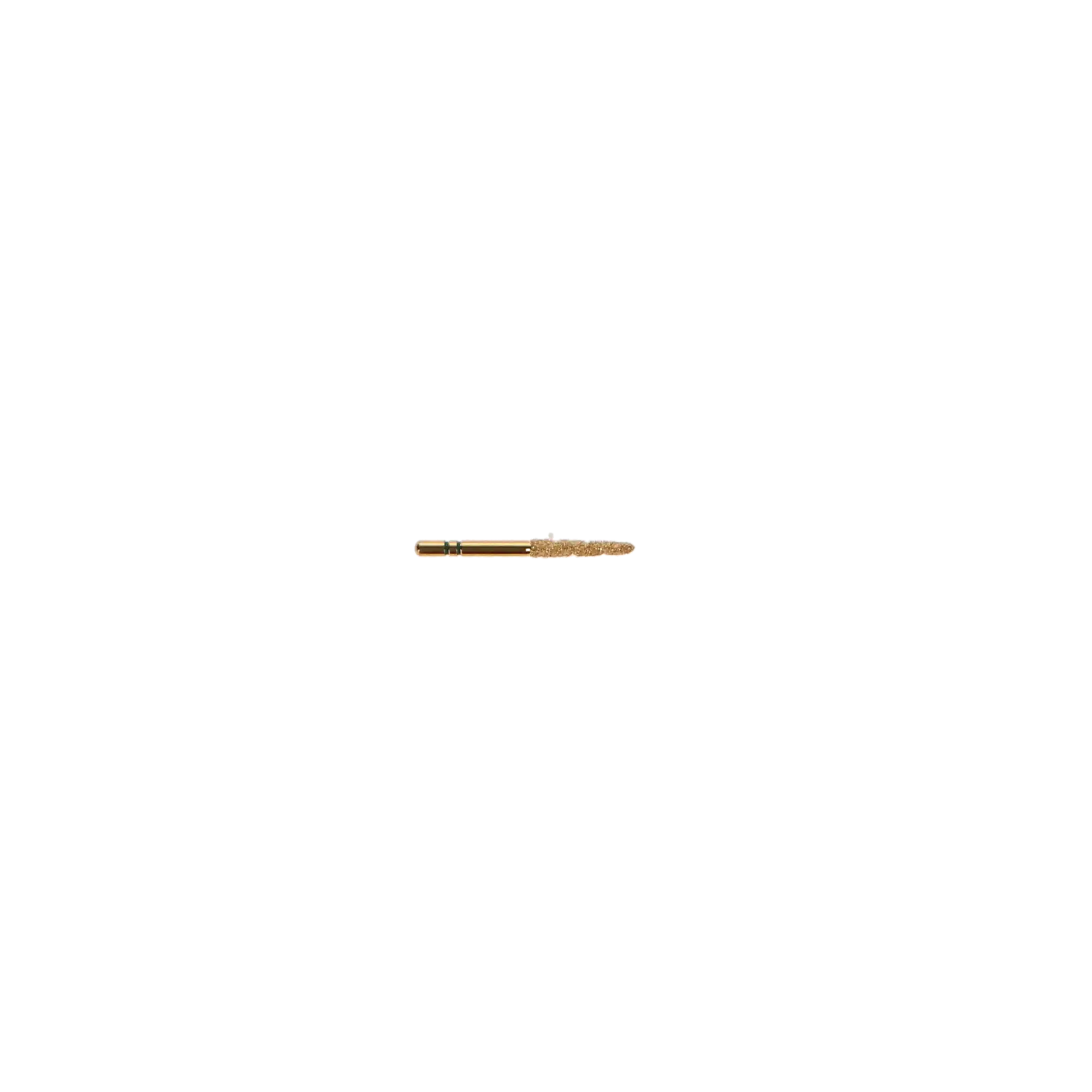 Two Striper TS2000 Gold-Plated Diamond Bur, FG, Curettage, Coarse, Green, 2008.10GC, 1.8 mm Major/1.3 mm Minor Diameter, 10 mm Length, 5/Pk, 2000090 thumbnail 7