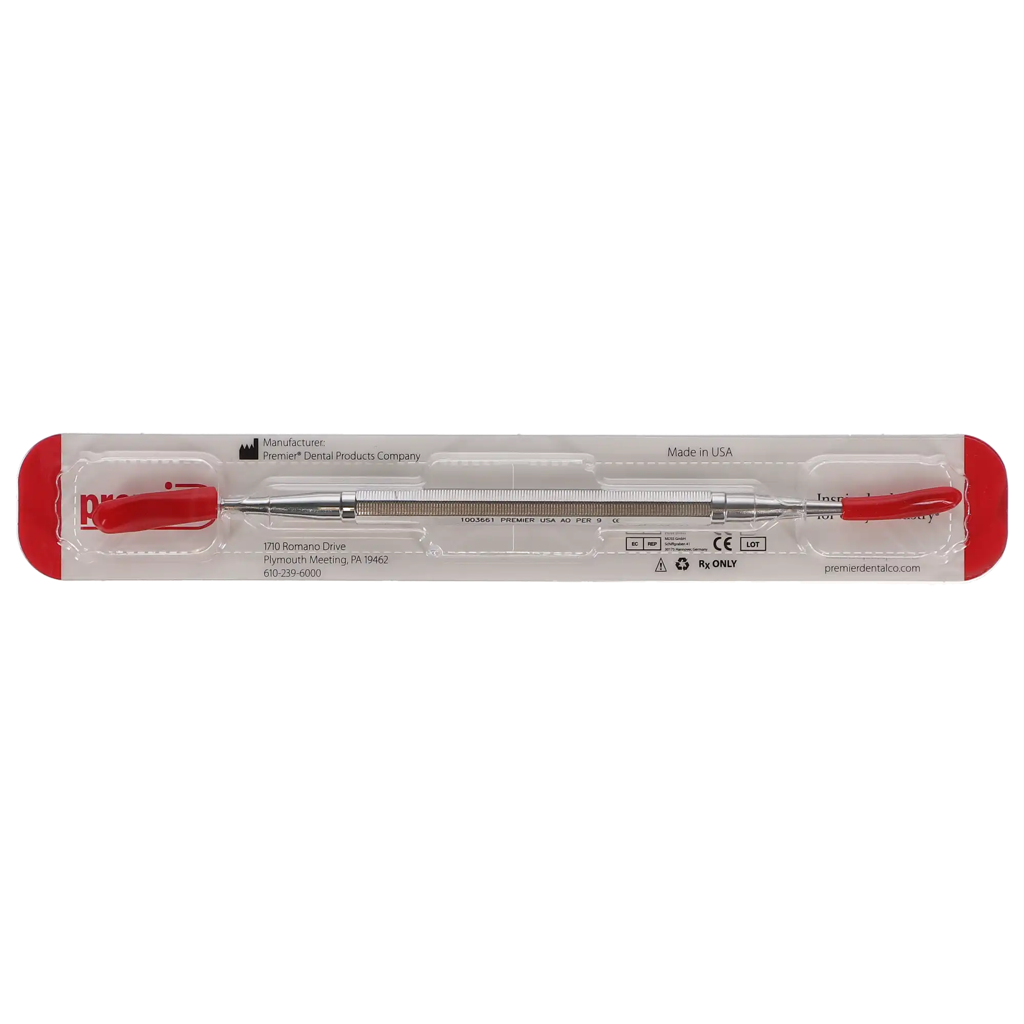 Premier Perio Elevator Molt #9, Double-End, Octagonal Handle, Stainless Steel, 1 Each, 1003661 thumbnail 4