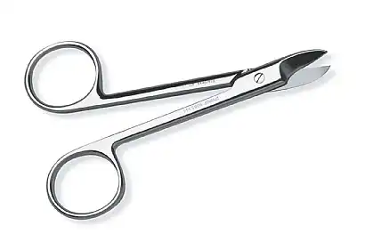 Premier Crown and Collar Scissors, Curved, Sharp, 4" (10.2 cm), Stainless Steel, 1/Pk, 9085344 thumbnail 2