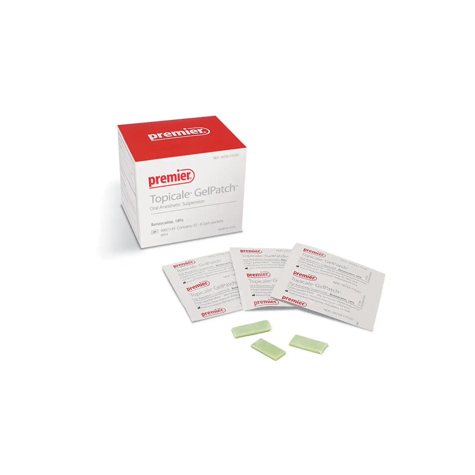 Topicale GelPatch Topical Anesthetic Patch, Mint, 18% Benzocaine, 25/Box, 9007149 thumbnail 7