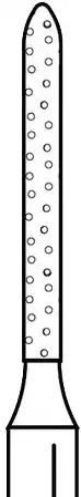 Two Striper Diamond Bur, FG, Modified Beveled Cylinder, #510.8, 1.0 mm, Coarse, Green, 5/Pk, 2015974 thumbnail 2