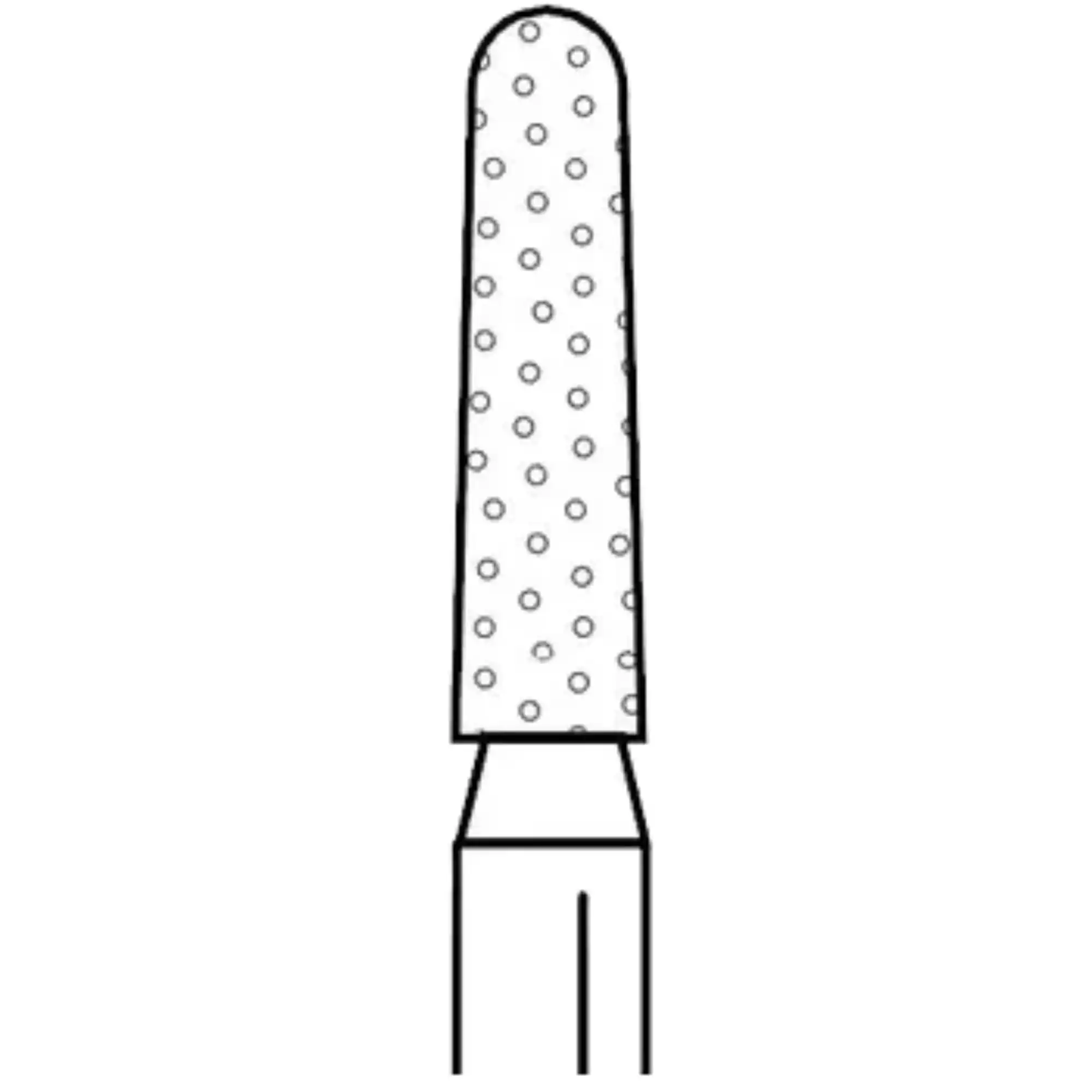 Two Striper Diamond Bur, FG, Round-End Taper, #783.6C, 1.6 mm Major/1.3 mm Minor Diameter, 6 mm Length, Coarse, Green, 5/Pk, 2015426 thumbnail 2
