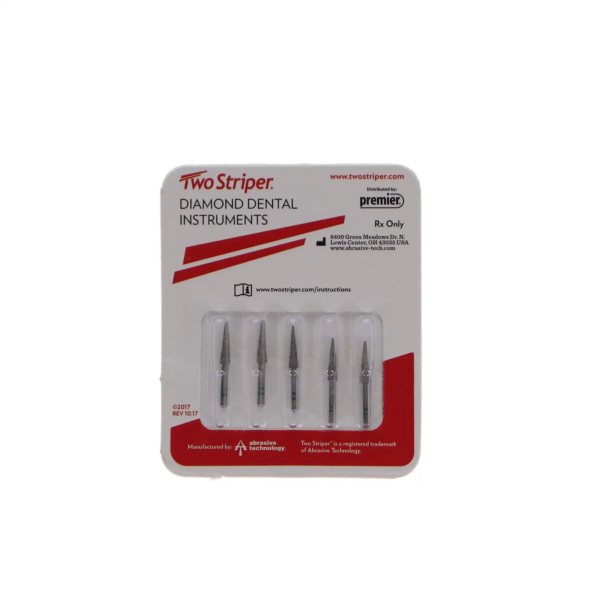 Two Striper Diamond Bur, FG, Cone, #209.10C, Coarse, Green, 2.3 mm Major Diameter, 5/Pk, 2015037 thumbnail 5