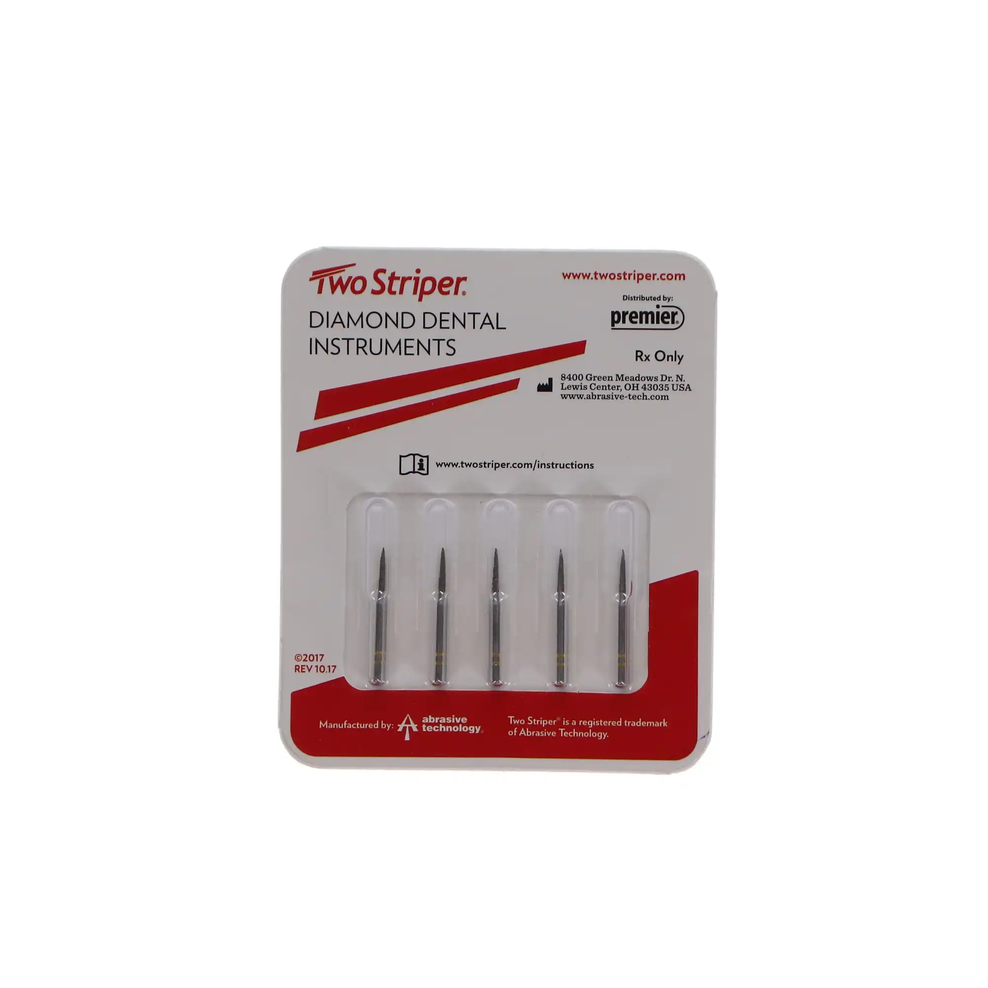 Two Striper Diamond Burs, FG, Flame, 260.6.5VF, 1.3 mm, Very Fine, Yellow, 5/Pk, 2015182 thumbnail 5