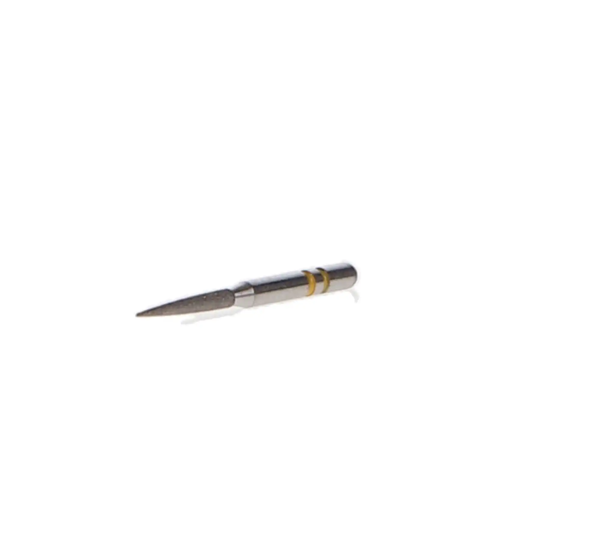 Two Striper Diamond Burs, FG, Flame, 260.8, 1.4 mm, Very Fine, Yellow, 5/Pk, 2015183 thumbnail 4