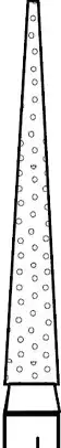 Two Striper Diamond Burs, FG, Flat-End Taper, 700.11VF, 1.8 mm Major/0.7 mm Minor Diameter, 11 mm Length, Very Fine, Yellow, 5/Pk, 2015397 thumbnail 2