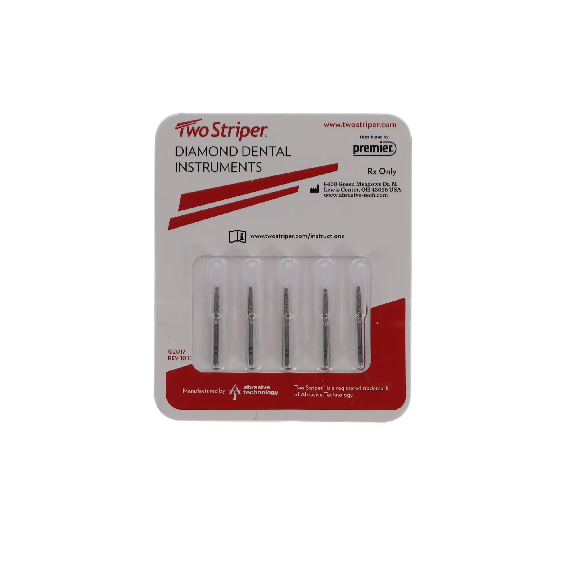 Two Striper Diamond Bur, FG, Flat-End Taper, 702.8C, 1.4 mm Major/0.9 mm Minor Diameter, 8 mm Length, Coarse, Green, 5/Pk, 2015343 thumbnail 5