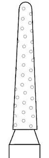 Two Striper Diamond Bur, FG, Round-End Taper, #747.6C, Coarse, Green, 1.2 mm, 5/Pk, 2015058 thumbnail 2