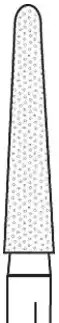 Two Striper Diamond Bur, FG, Round-End Taper, 776.4C, Coarse, Green, 2.6 mm Major/2.1 mm Minor Diameter, 4 mm Length, 5/Pk, 2015461 thumbnail 2