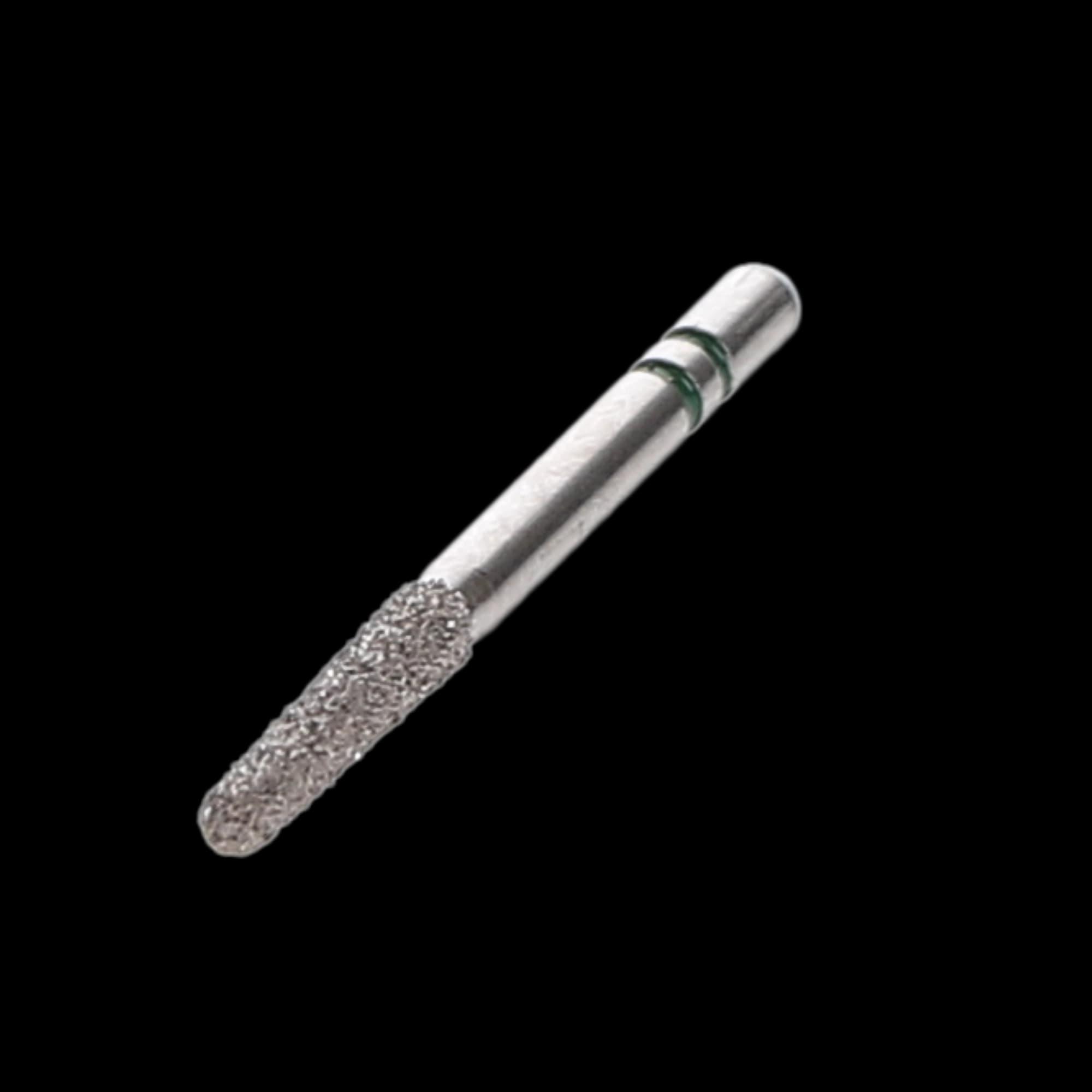 Two Striper Diamond Bur, FG, Round-End Taper, 783.8C, 1.7 mm Major/1.3 mm Minor Diameter, 8 mm Length, Coarse, Green, 5/Pk, 2015427 thumbnail 2
