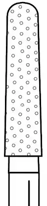 Two Striper Diamond Bur, FG, Round-End Taper, #784.8C, Coarse, Green, 2.0 mm Major/1.6 mm Minor Diameter, 8.0 mm Length, 5/Pk, 2015430 thumbnail 2