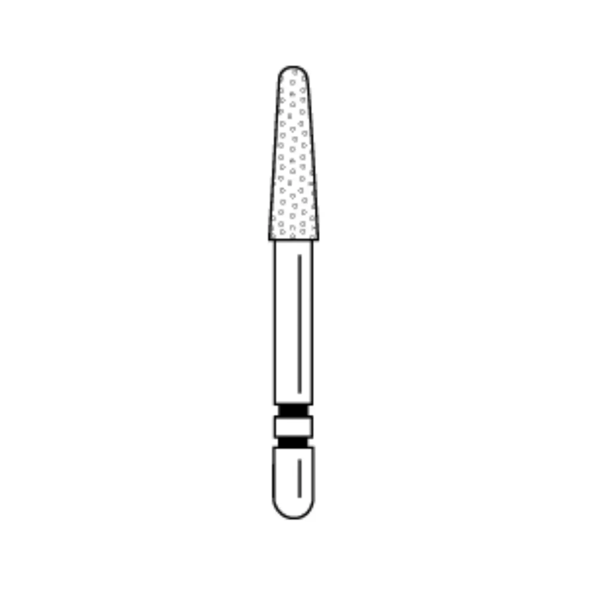 Two Striper Diamond Burs, FG, Round-End Taper, 785.7F, Fine, Red, 2.4 mm Major/1.5 mm Minor Diameter, 5/Pk, 2015499 thumbnail 2