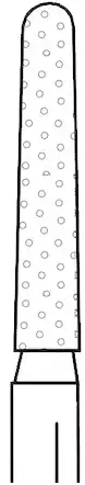 Two Striper ShortCut Diamond Bur, FGSS, Round-End Taper, #782.8 S, 1.5 mm, Coarse, Green, 5/Pk, 2015928 thumbnail 2