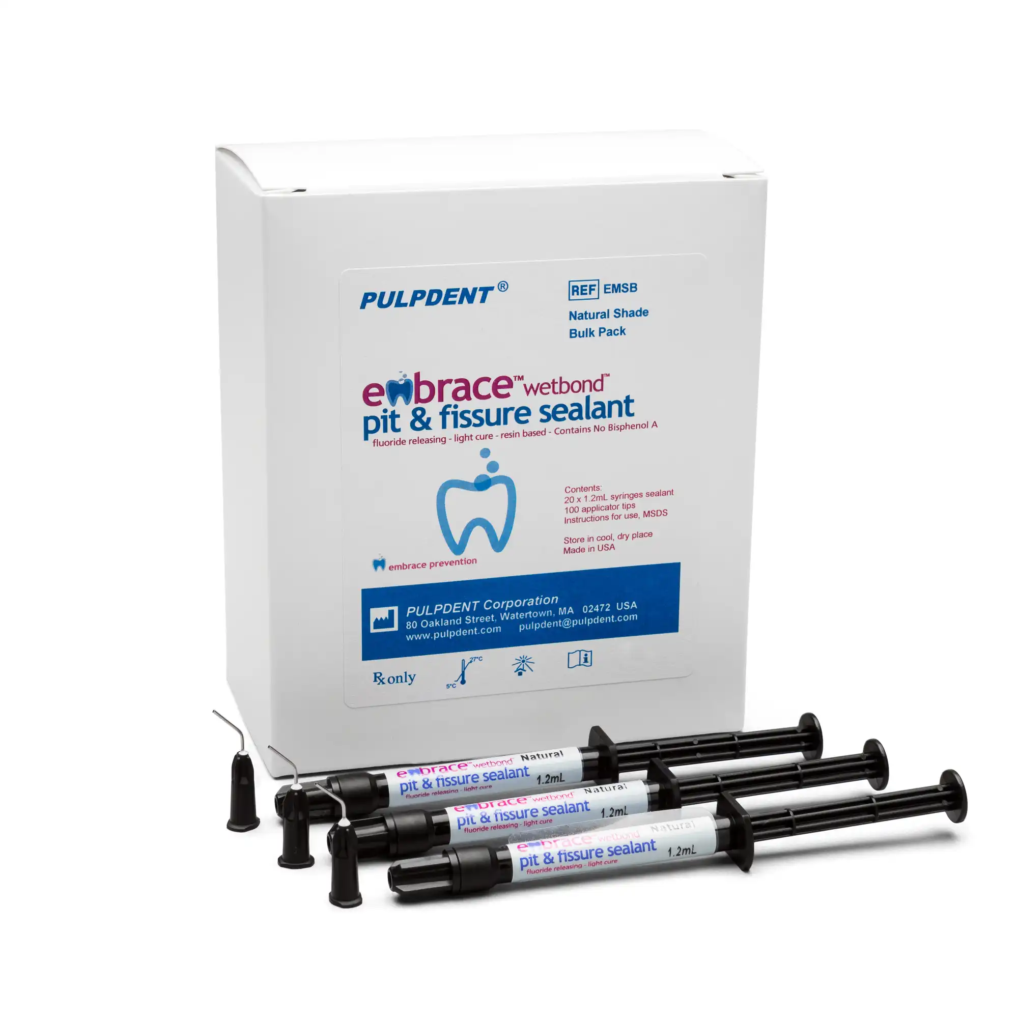 Embrace WetBond Pit & Fissure Sealant, Natural Shade, 1.2 mL Syringe, Bulk Pack, 20/Pk, EMSB thumbnail 2
