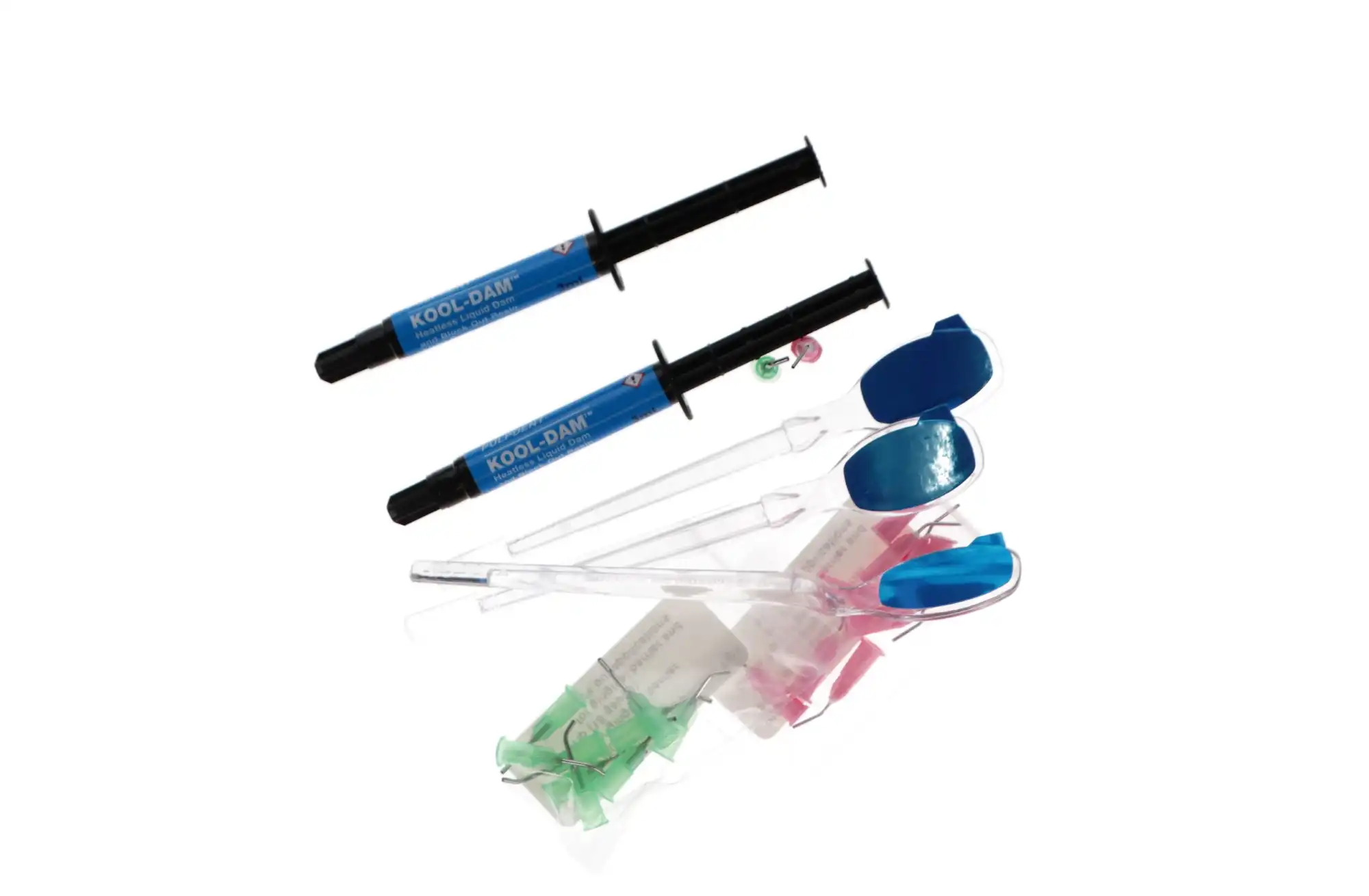 Pulpdent Kool-Dam Light-Cure Heatless Liquid Dam & Block-Out Resin Intro Kit, 2 x 3 mL Syringes with 20 Applicator Tips, PD thumbnail 3