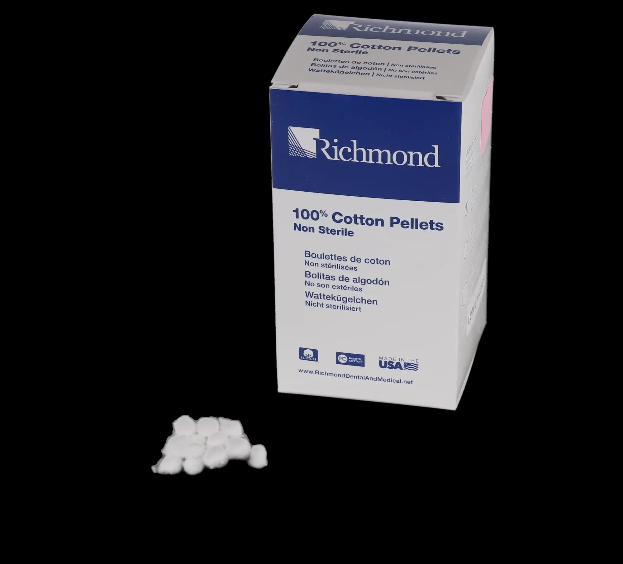 Richmond Dental Cotton Pellets, Size 2, 7/32" Diameter, 100% Cotton, Non-Sterile, 2550/Box, 100107 thumbnail 9