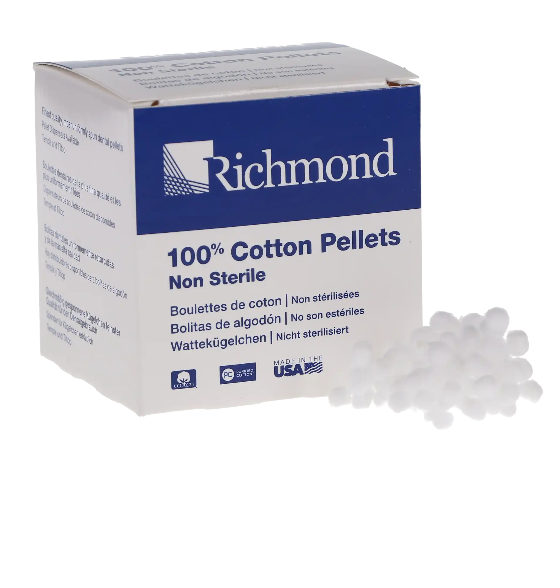 Richmond Cotton Pellets, Size 3 (Medium), 5/32" Diameter, 2500/Box, 100108 thumbnail 9