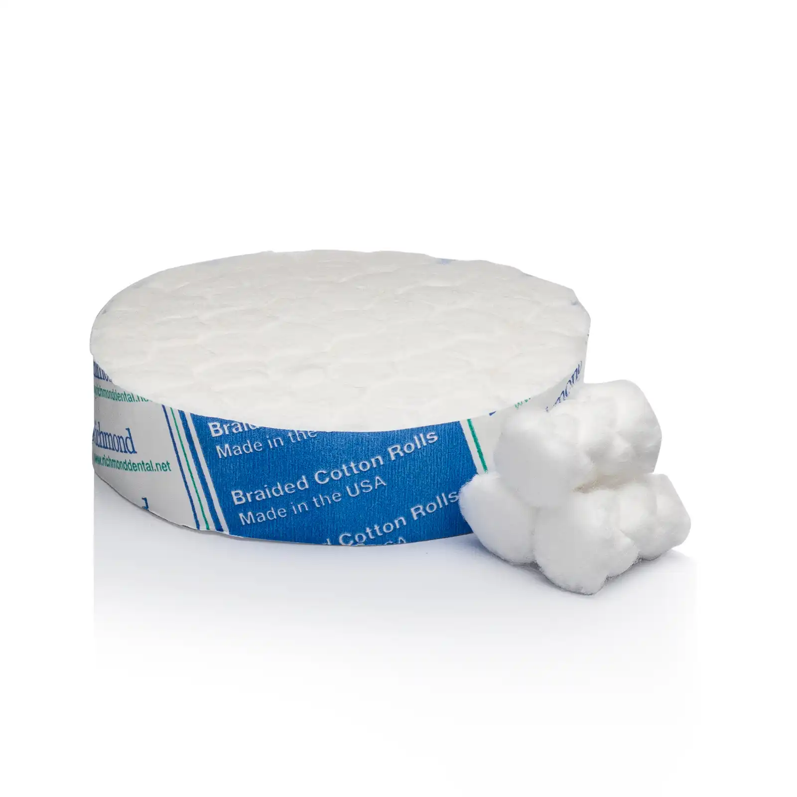 Richmond Braided Cotton Rolls, Medium, Pedo, 3/8" x 3/4", Non-Sterile, 1400/Pk, 201218 thumbnail 7