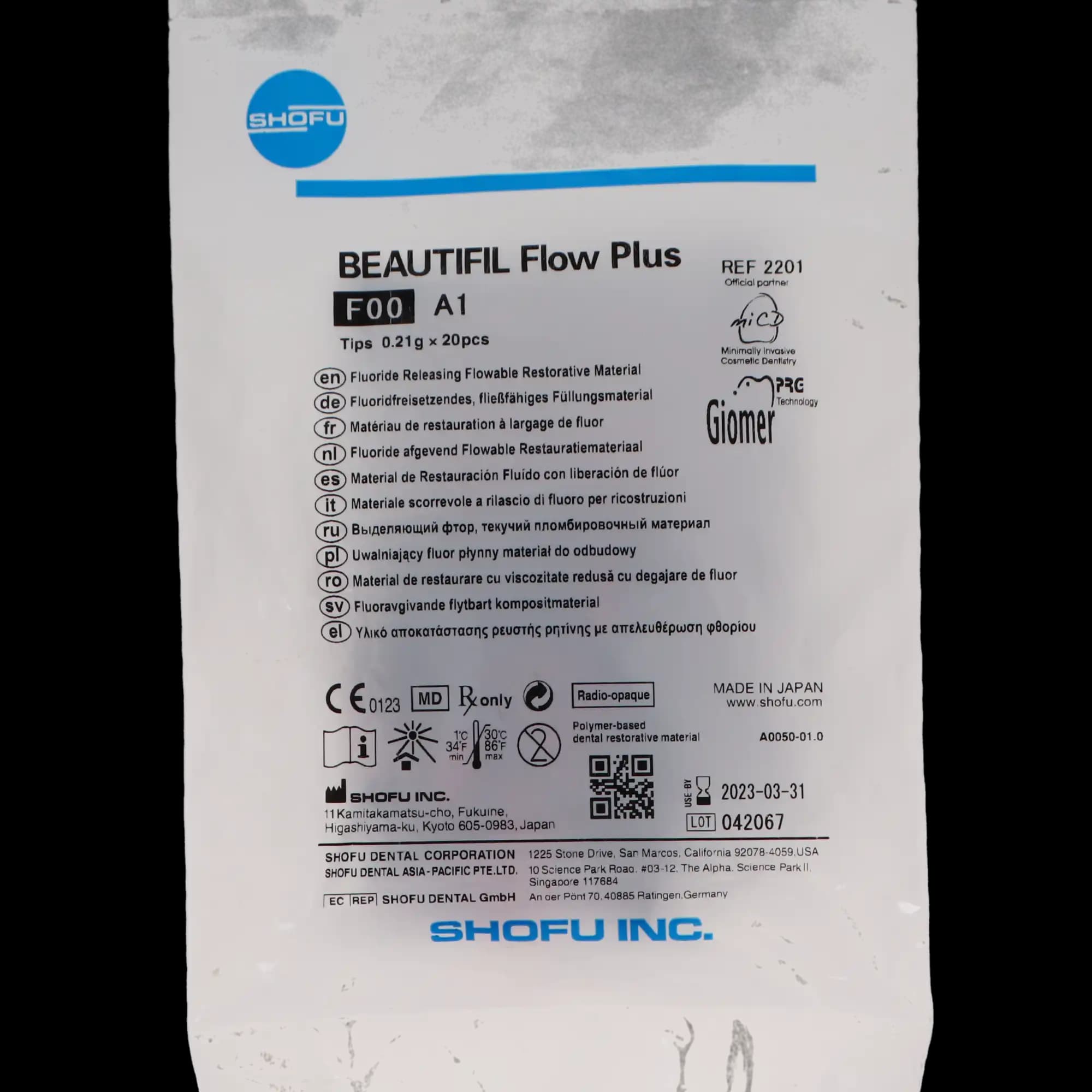 Beautifil Flow Plus Hybrid Composite, Light-Cure, Tips Refill, F00 Zero Flow, 0.21 g, A1, 20/Pk, 2201 thumbnail 6