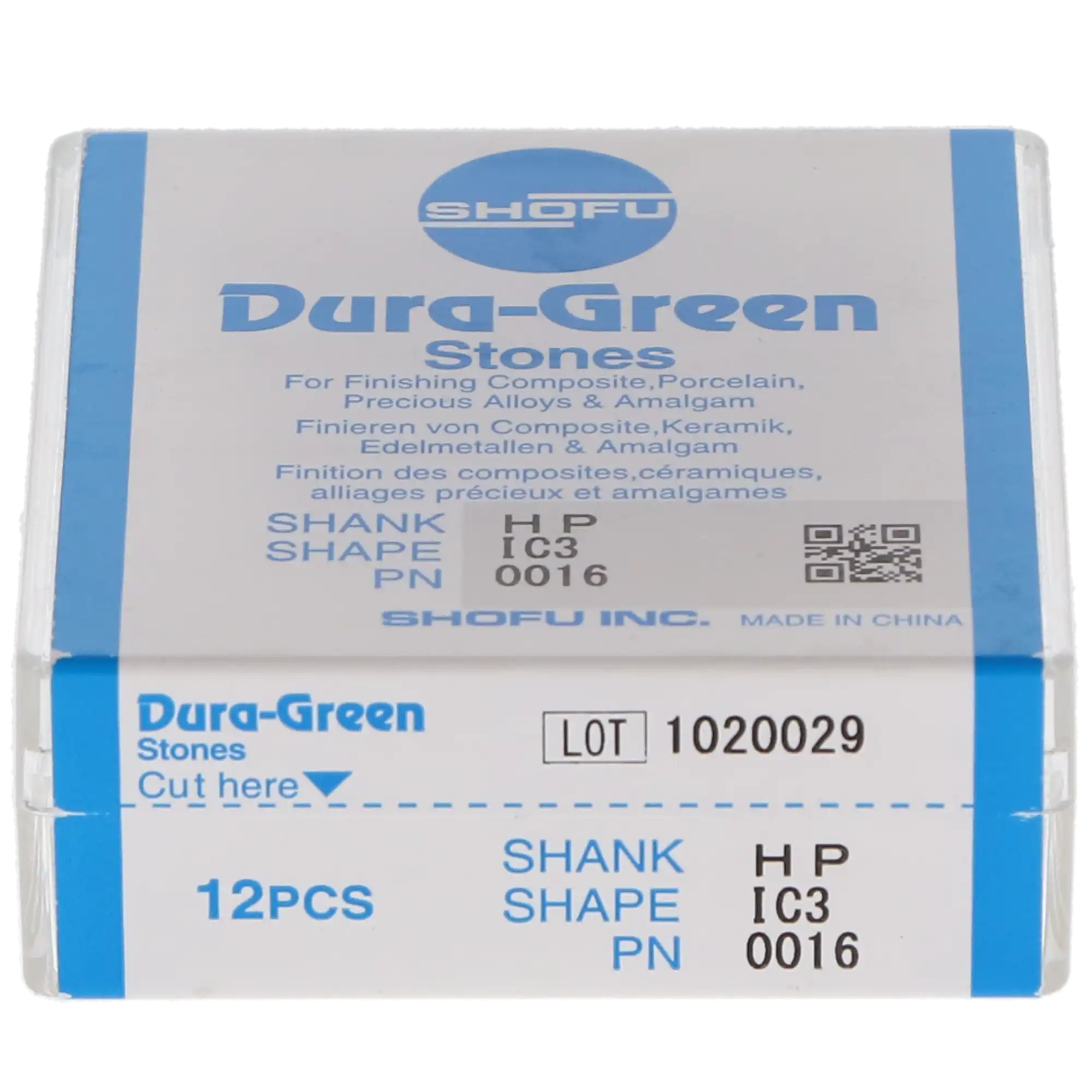 Dura-Green Silicon Carbide Finishing Stones, HP, Inverted Cone IC3, ISO #050, Green, 12/Pk, 0016 thumbnail 8