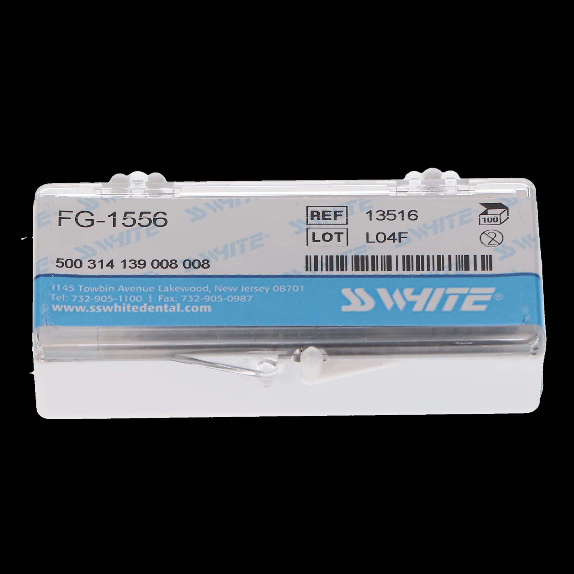SS White Standard Operative Carbide Bur, FG, Straight Round End Cross Cut Fissure, #1556, 100/Pk thumbnail 5