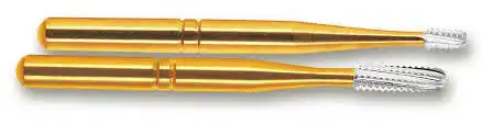 Great White Gold Series Carbide Burs, FG, Straight Cross Cut Fissure, #GW1557, 100/Pk, 13092 thumbnail 2