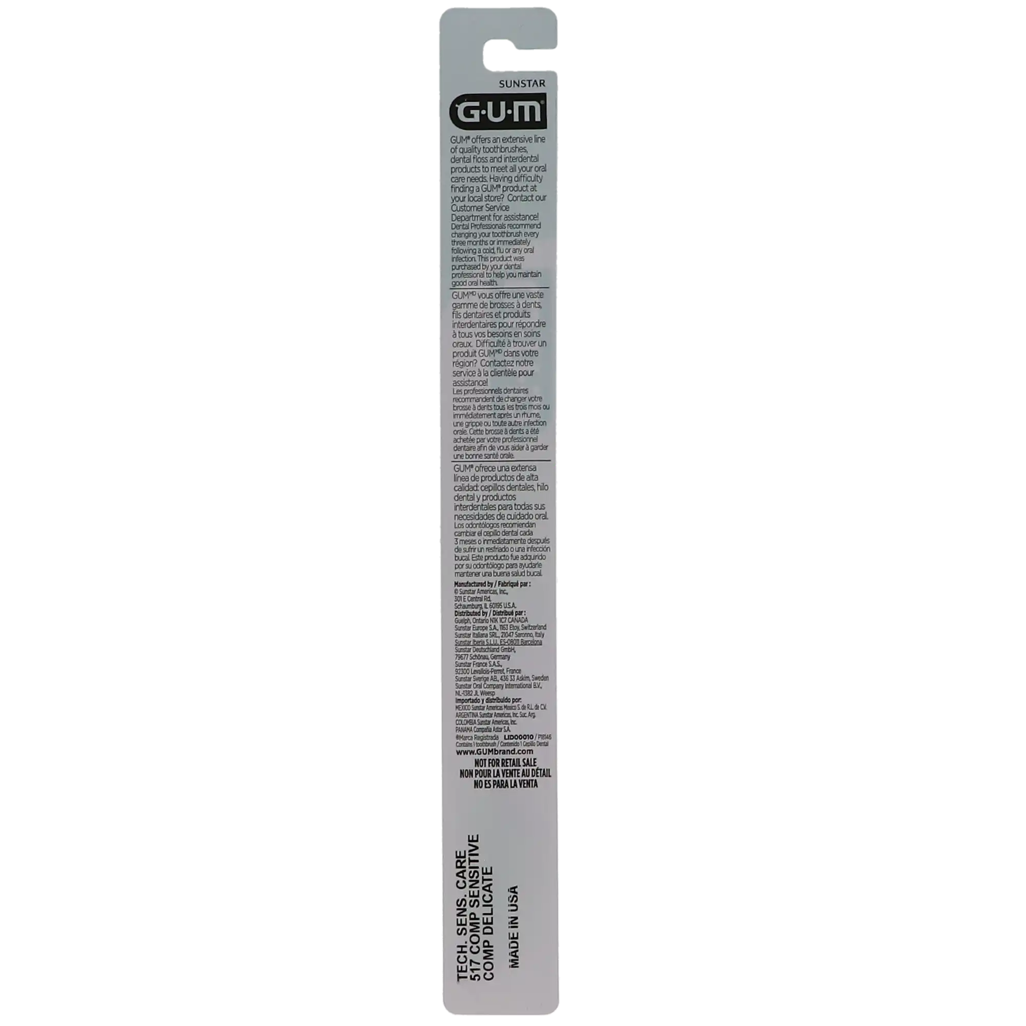 GUM Technique Sensitive Care Toothbrush, Compact Head, Ultra-Soft Bristles, 12/Box, 517PG thumbnail 8