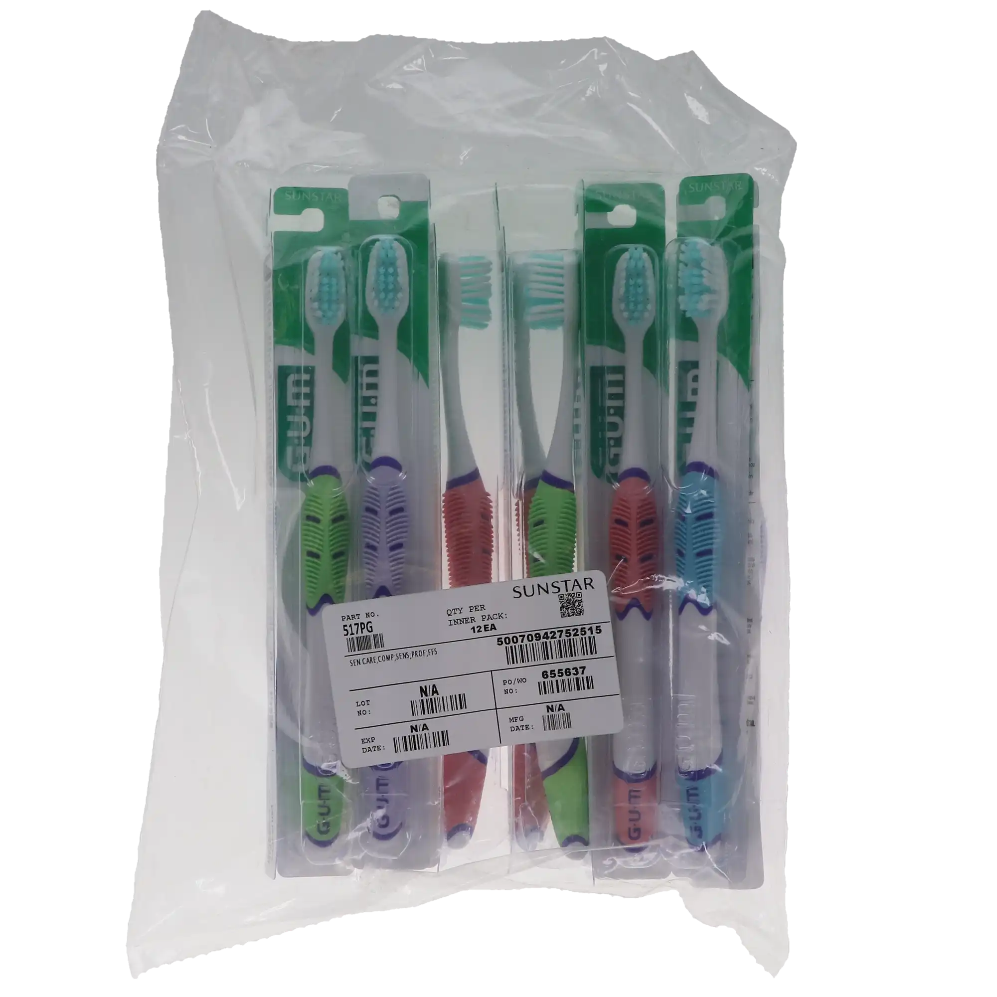 GUM Technique Sensitive Care Toothbrush, Compact Head, Ultra-Soft Bristles, 12/Box, 517PG thumbnail 10