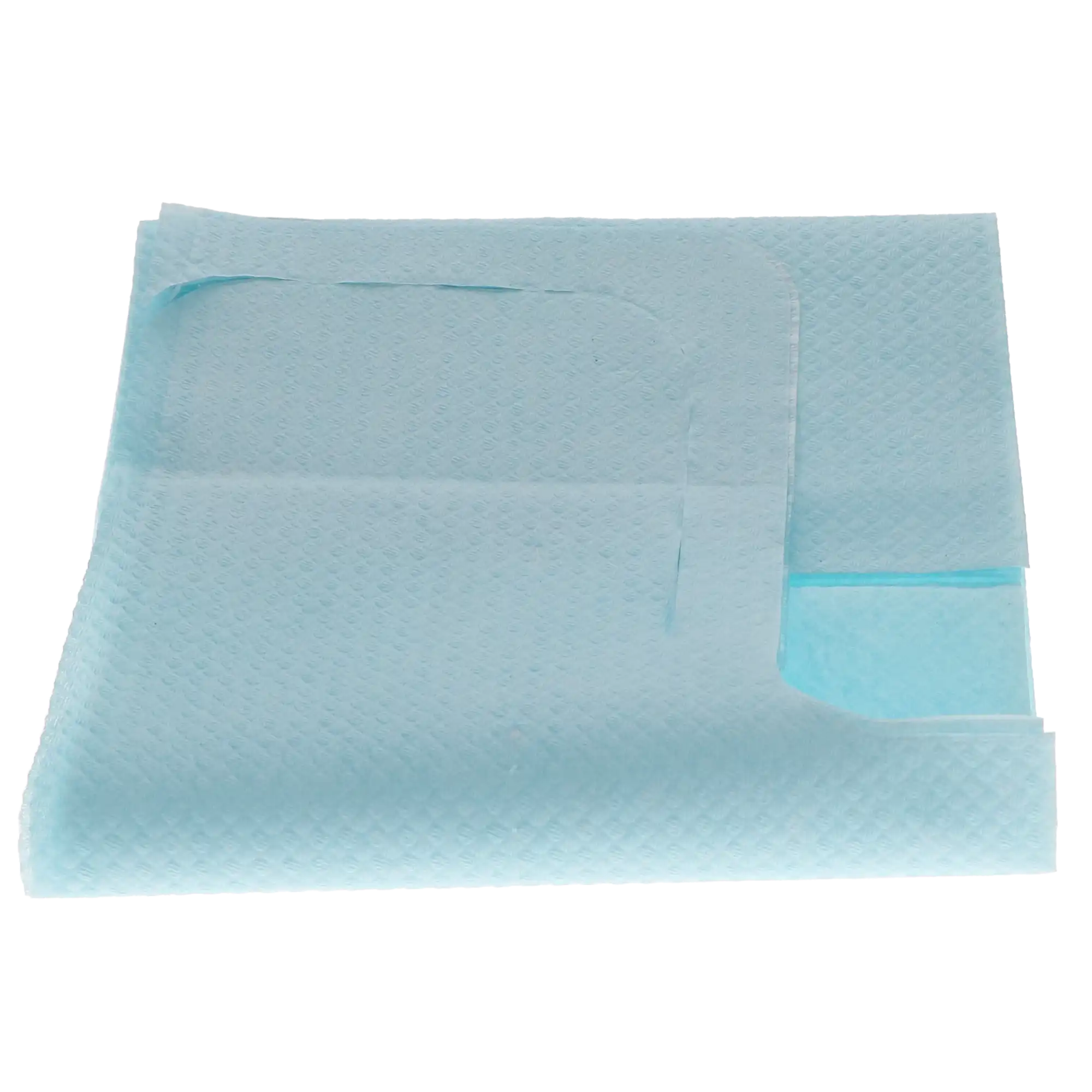 Tidi Products Chainless Bibs with Ties, 18" x 25", Blue, 1-Ply Tissue/1-Ply Poly, 250/Case, 917673 thumbnail 4