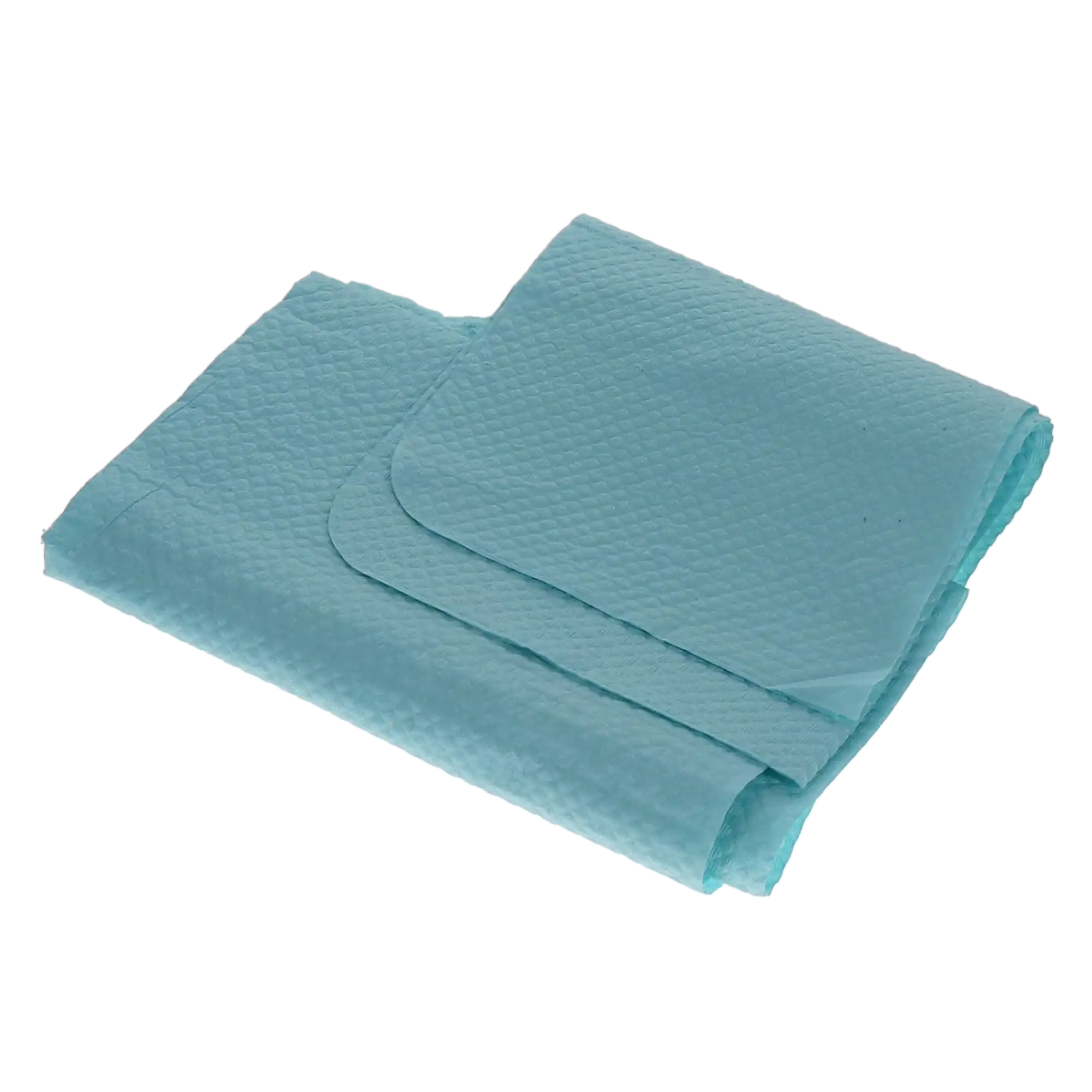TIDI Ultimate Specialty Oral Surgery Bibs, 3-Ply Tissue/Poly, 18" x 25", Blue, 250/Pk, 917677 thumbnail 2