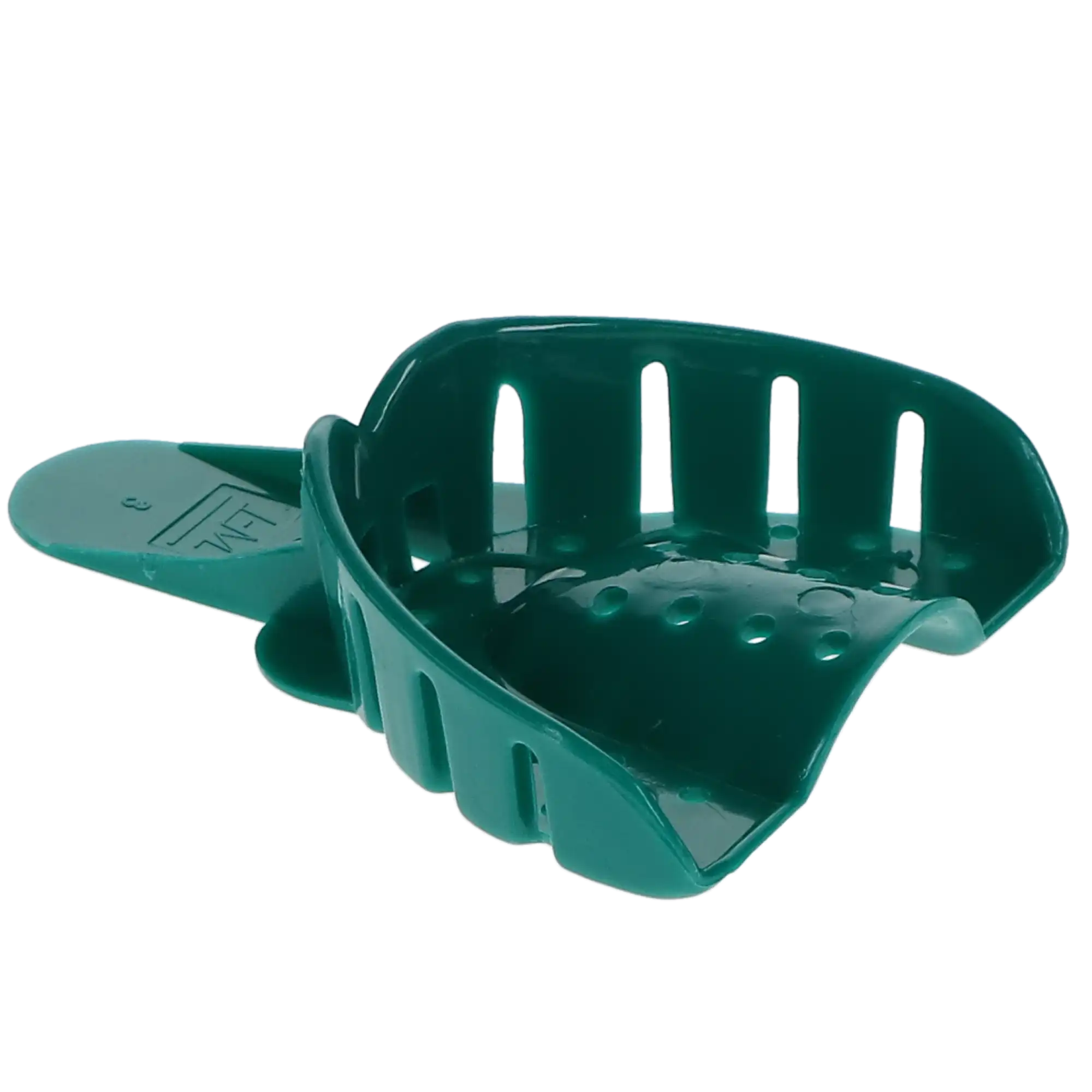 Vista Apex Disposable Plastic Impression Trays, #3 Medium Upper, Perforated, Green, 12/Pk, 311003 thumbnail 3
