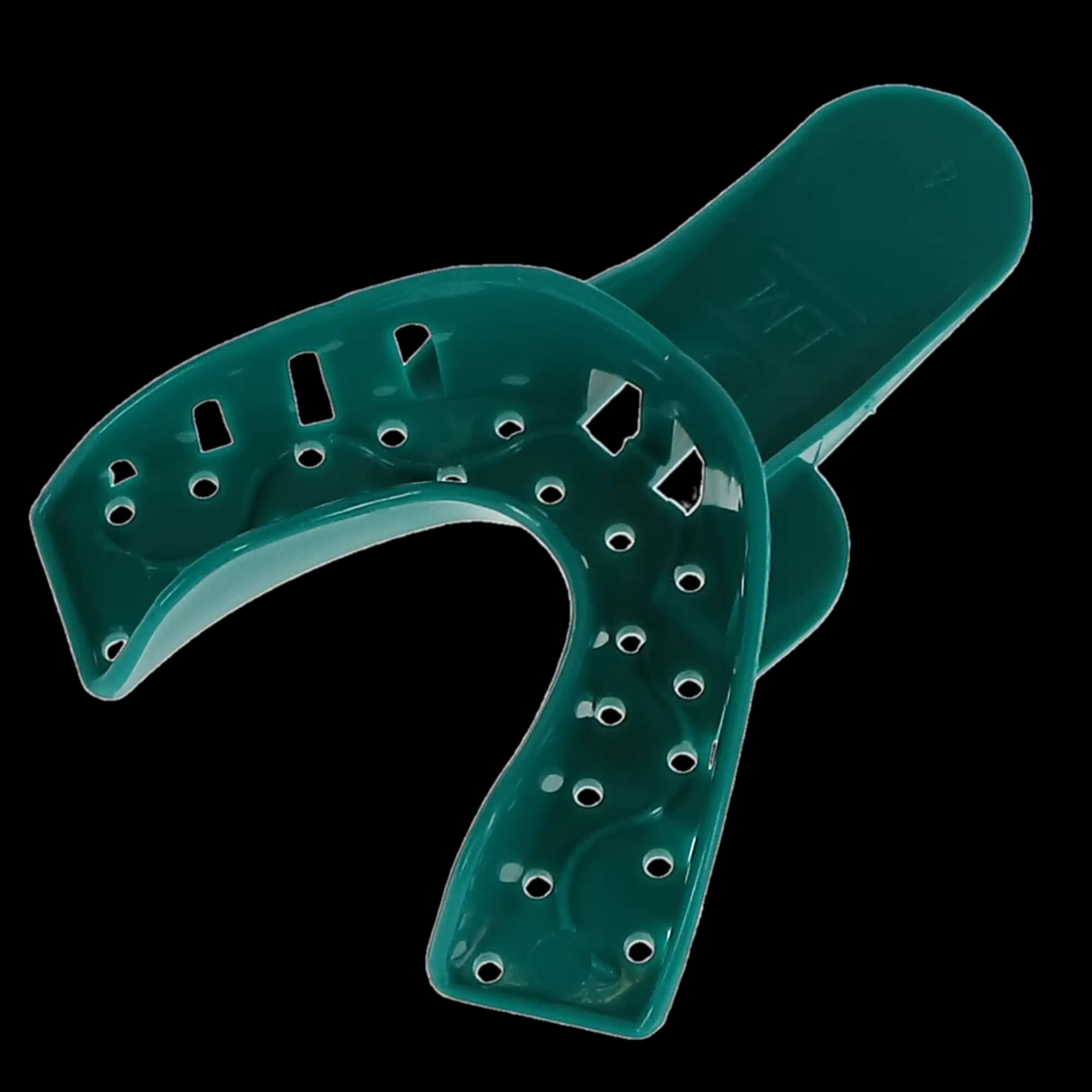 Vista Apex Disposable Plastic Impression Trays, #4, Medium, Lower, Green, Perforated, 12/Pk, 311004 thumbnail 4