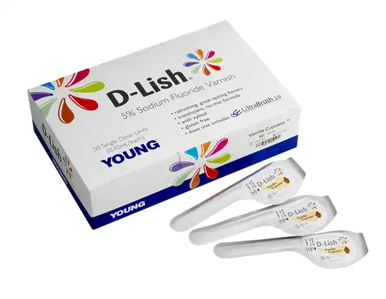 D-Lish 5% Sodium Fluoride Varnish, Assorted Flavors, 0.4 mL Unit Dose, 200/Box, 295484 thumbnail 4