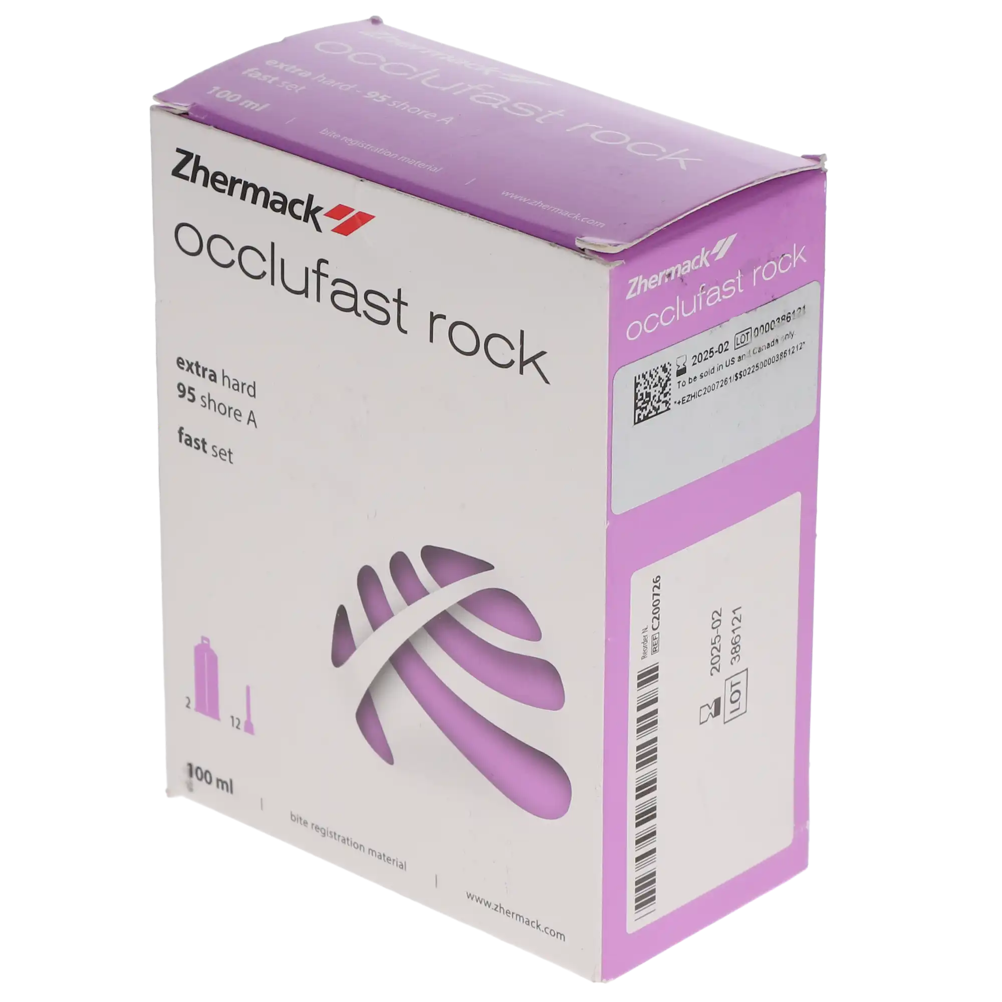 Occlufast Rock VPS Bite Registration Material, Fast Set, 2 x 50 mL Cartridges with 12 Mixing Tips, C200726 thumbnail 4