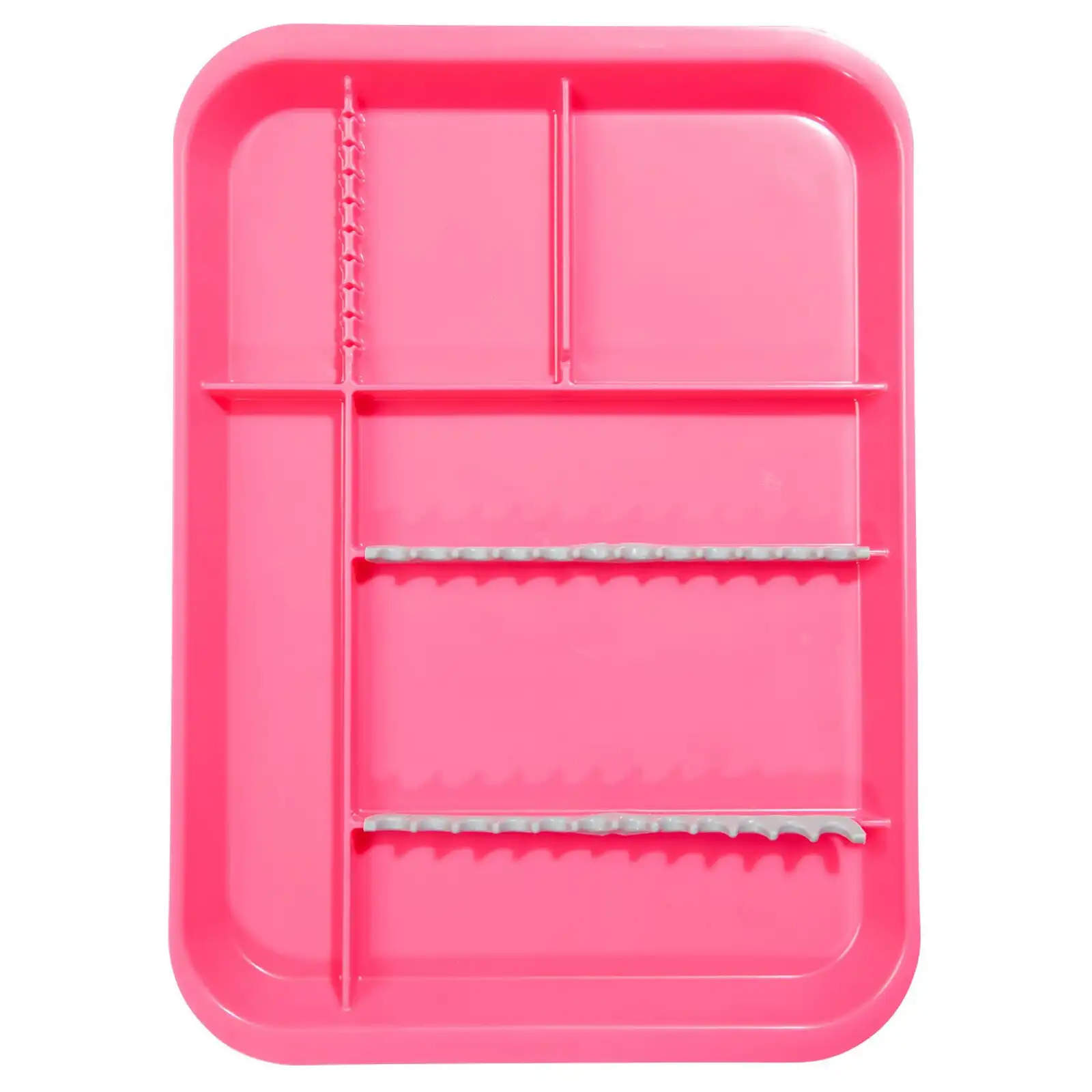 Zirc B-Lok Divided Setup Tray, Size B (Ritter), Neon Pink, 13-3/8" x 9-5/8" x 7/8", 20Z451S - Zirc Divided B-Lok Setup Tray - Image 1