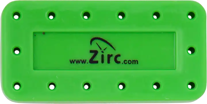 Zirc 14-Hole Magnetic Bur Block, Neon Green, 50Z403-P thumbnail 2