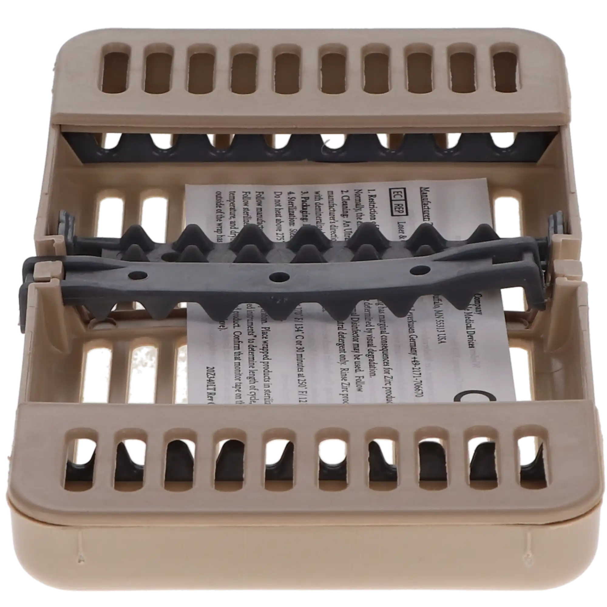 Zirc Compact Instrument Cassette, Beige, Holds 8 Instruments, 7-1/8" x 3-7/8" x 5/8", 50Z915G thumbnail 3