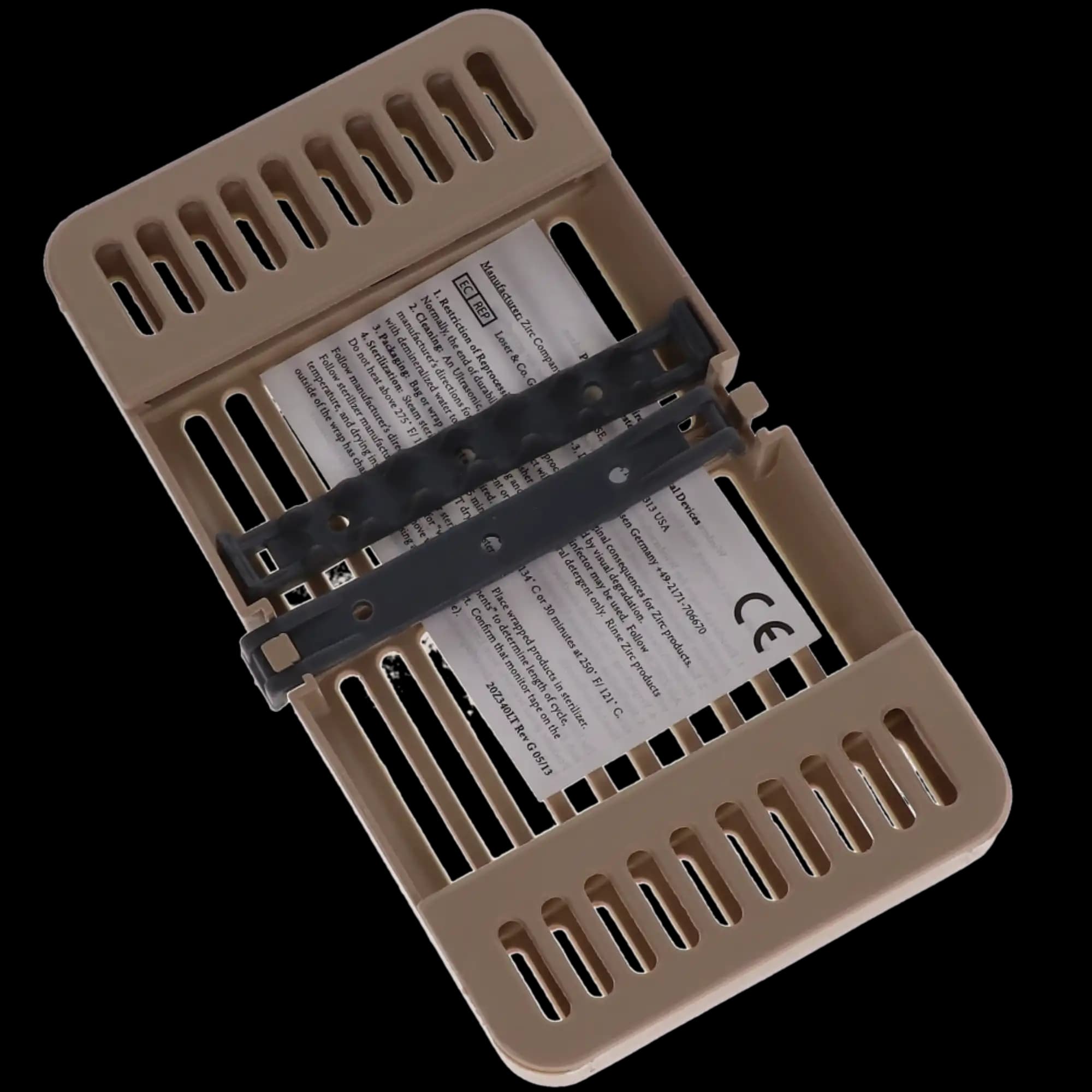 Zirc Compact Instrument Cassette, Beige, Holds 8 Instruments, 7-1/8" x 3-7/8" x 5/8", 50Z915G thumbnail 4