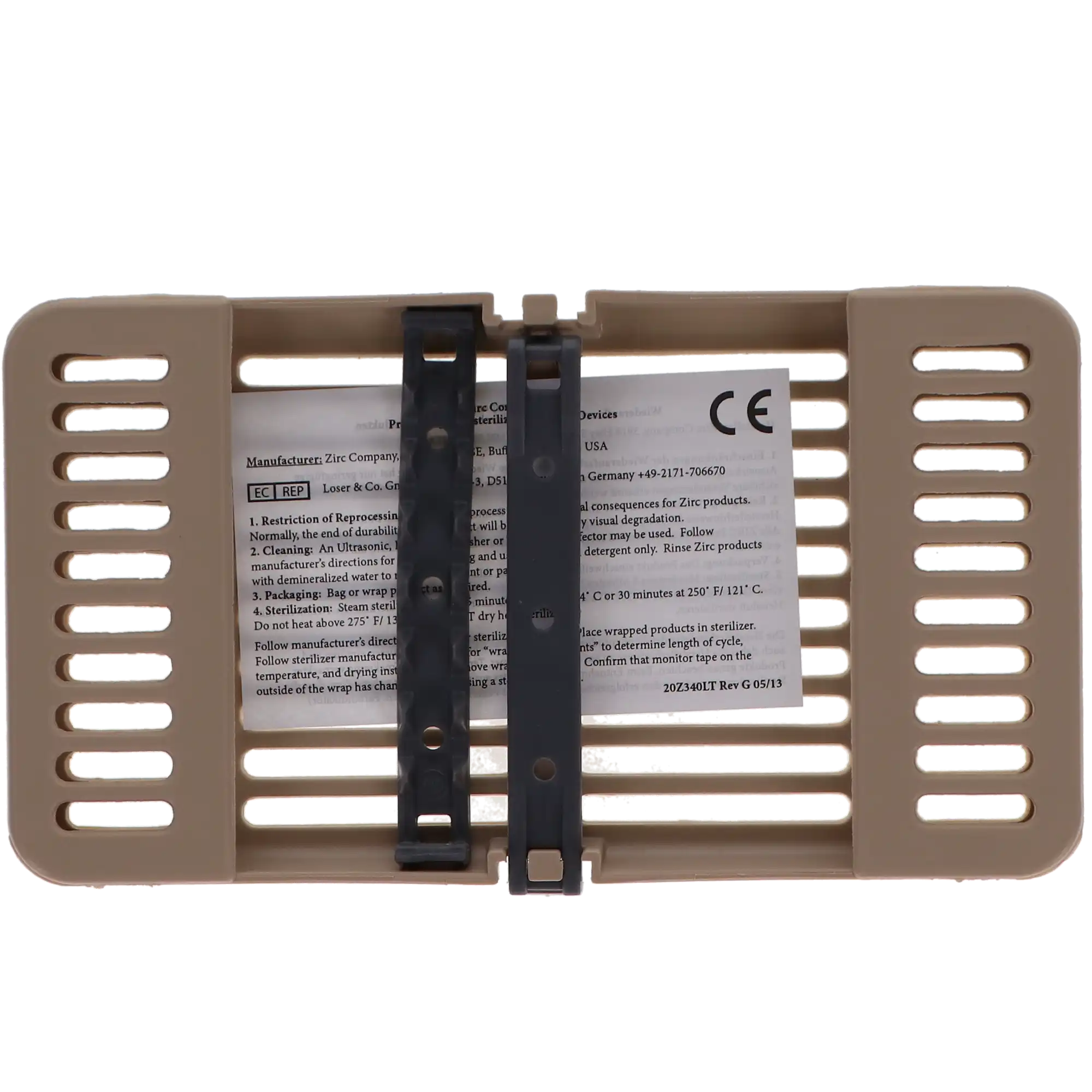Zirc Compact Instrument Cassette, Beige, Holds 8 Instruments, 7-1/8" x 3-7/8" x 5/8", 50Z915G thumbnail 6