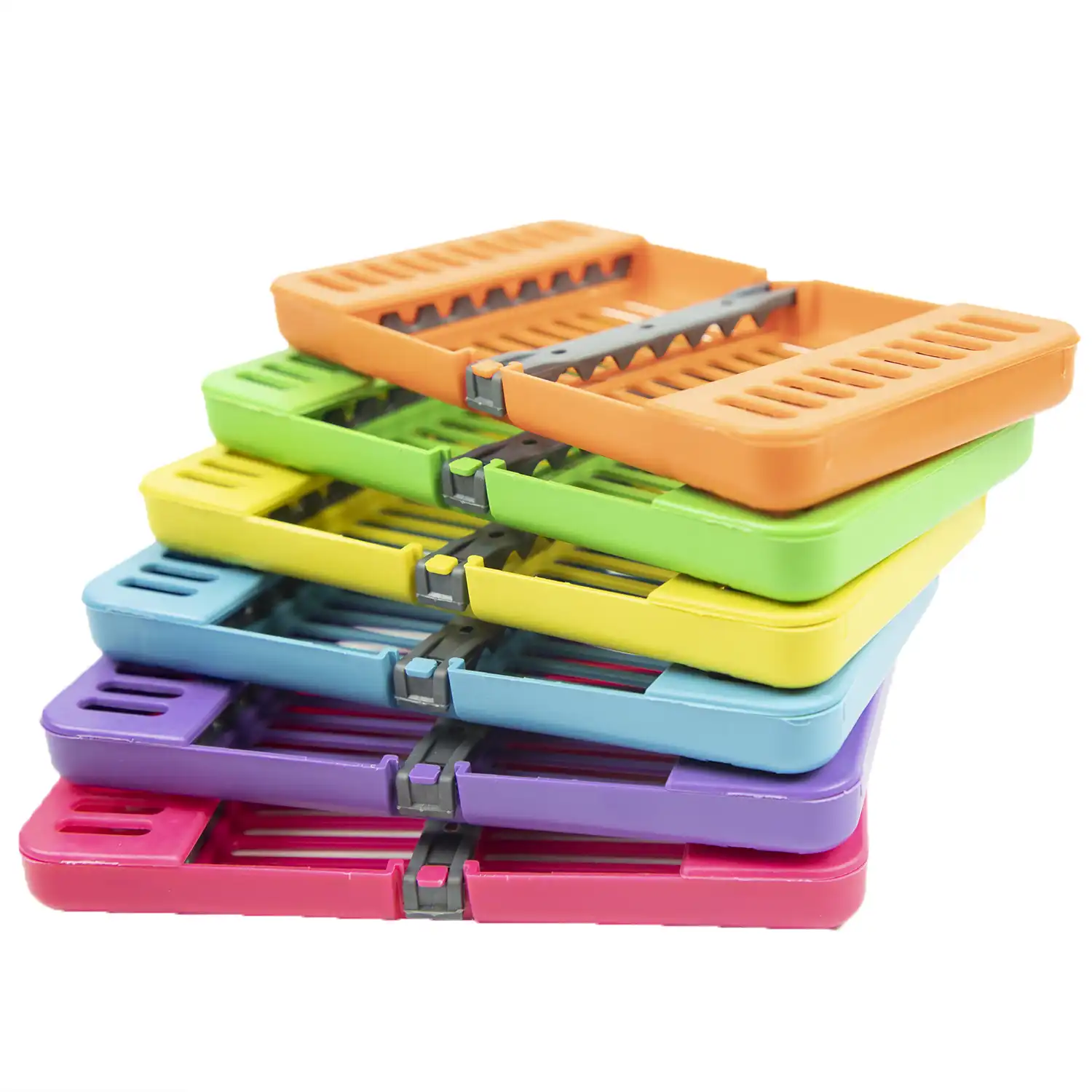 Zirc Compact Instrument Cassette, 8-Instrument, Neon Pink, 7-1/8" x 3-7/8" x 5/8", 1/Pk, 50Z915S thumbnail 2