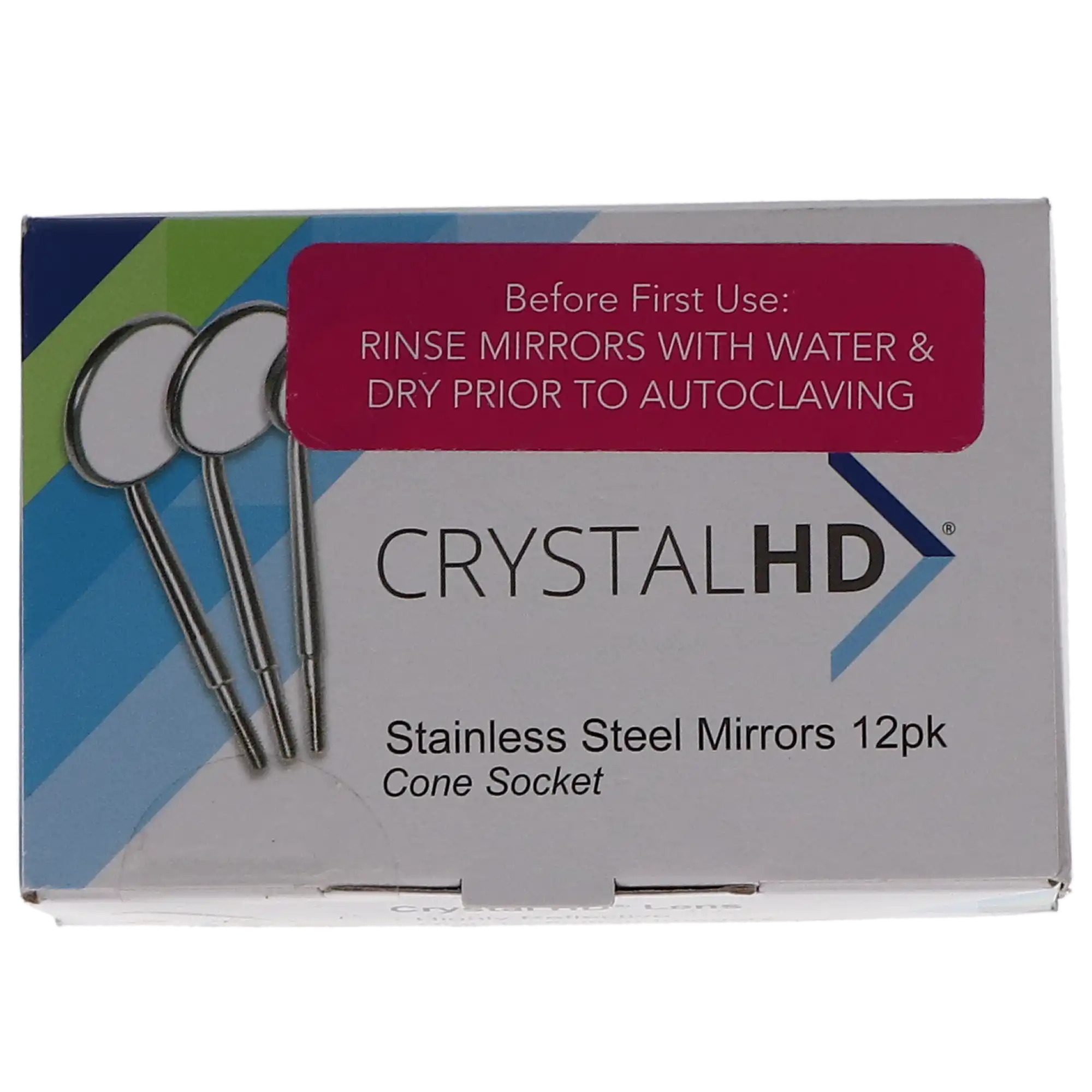 Crystal HD Stainless-Steel Mouth Mirror Head, Cone Socket, #4, 12/Pk, 50R380 thumbnail 5
