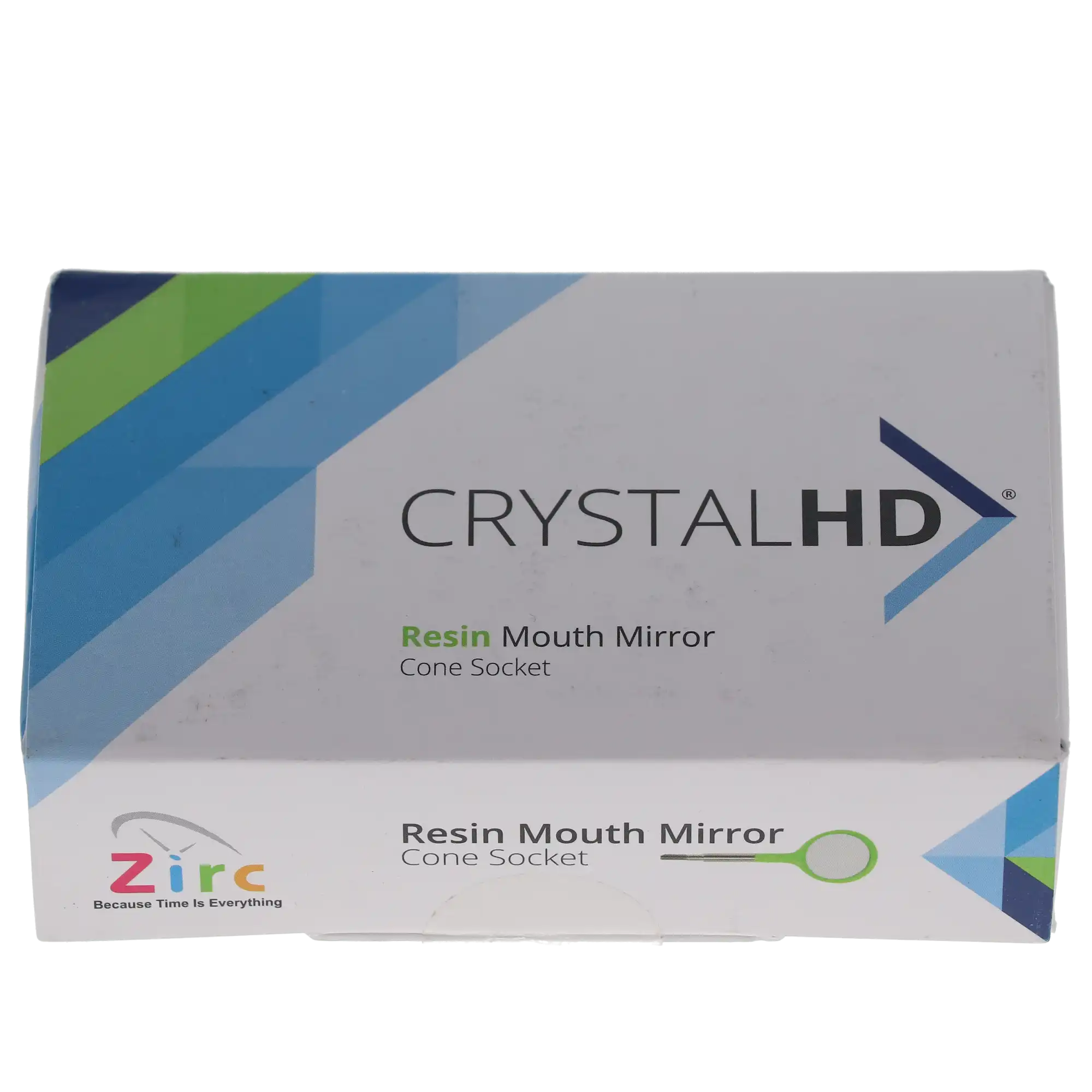 #5 Crystal HD Blue Resin Mouth Mirror Screw-On Heads, Cone Socket, 12/Pk, 50Z372B thumbnail 5