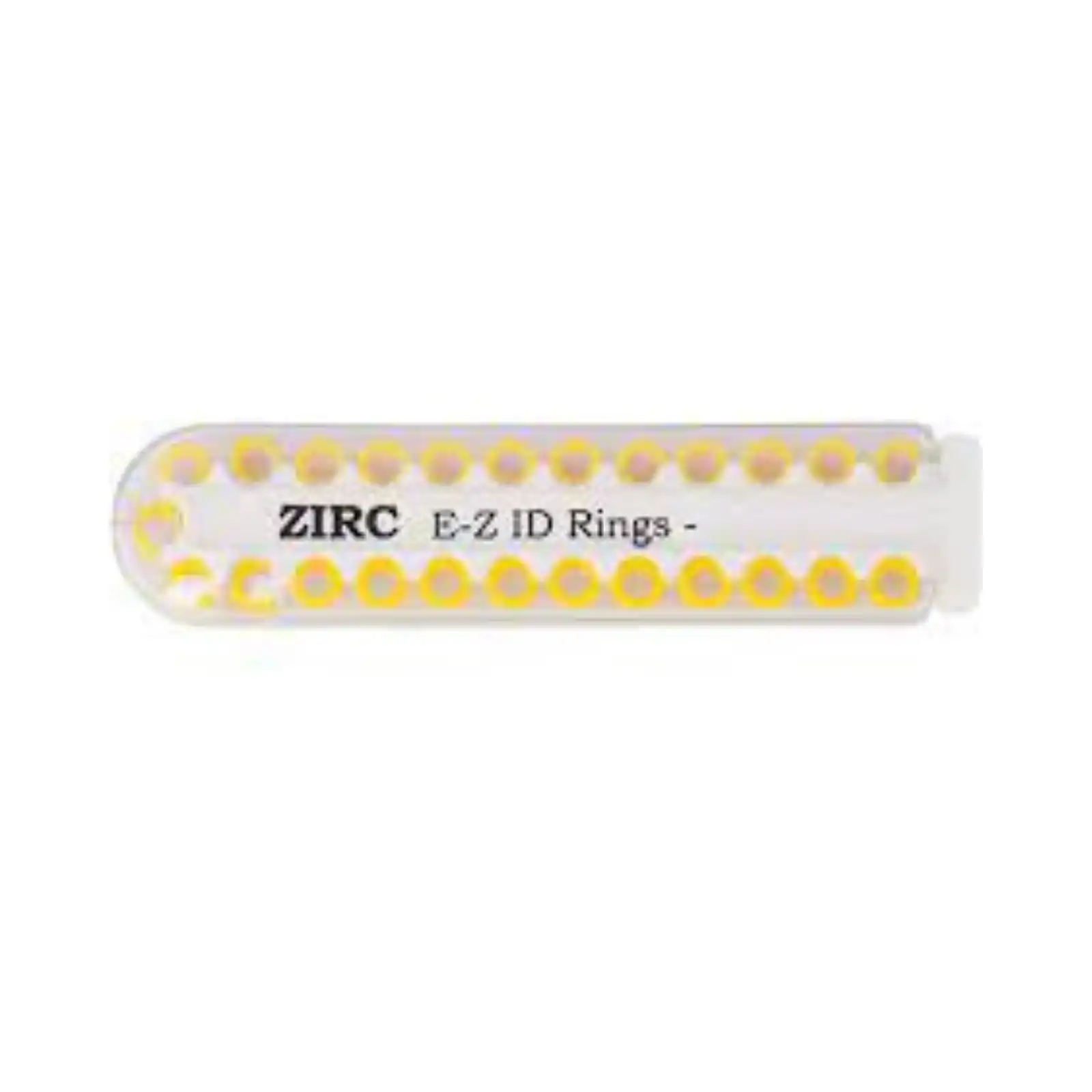 Zirc E-Z ID Instrument Rings, Large, Neon Yellow, 1/4", 25/Pk, 70Z200O - Neon Yellow E-Z ID Rings Large Pack of 25 - Image 1
