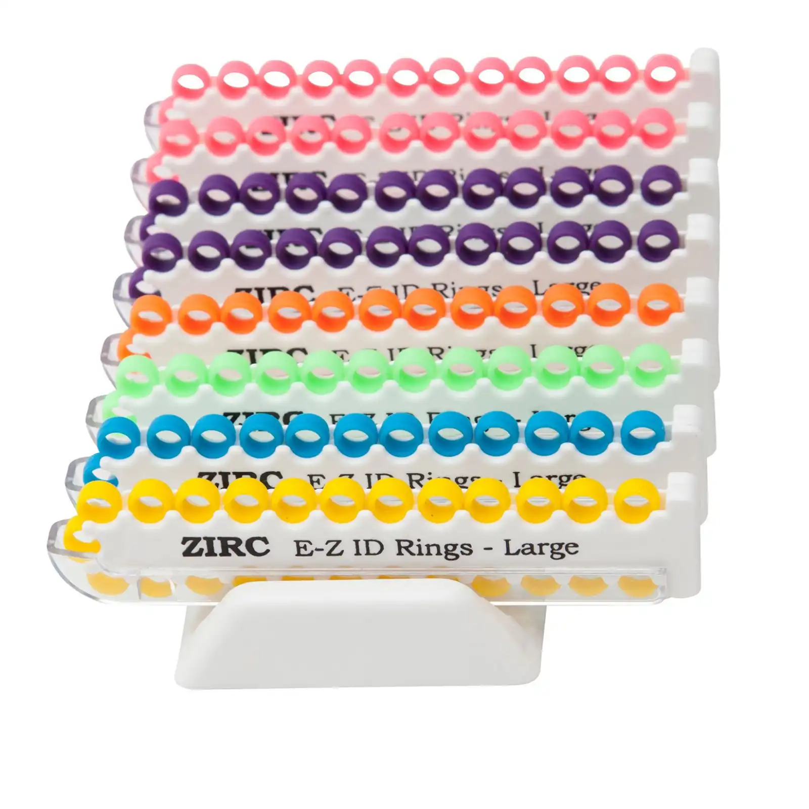 Zirc E-Z ID Large Ring System, Vibrant Assorted Neon, 1/4" Rings, 200/Pk, 70Z210 thumbnail 2
